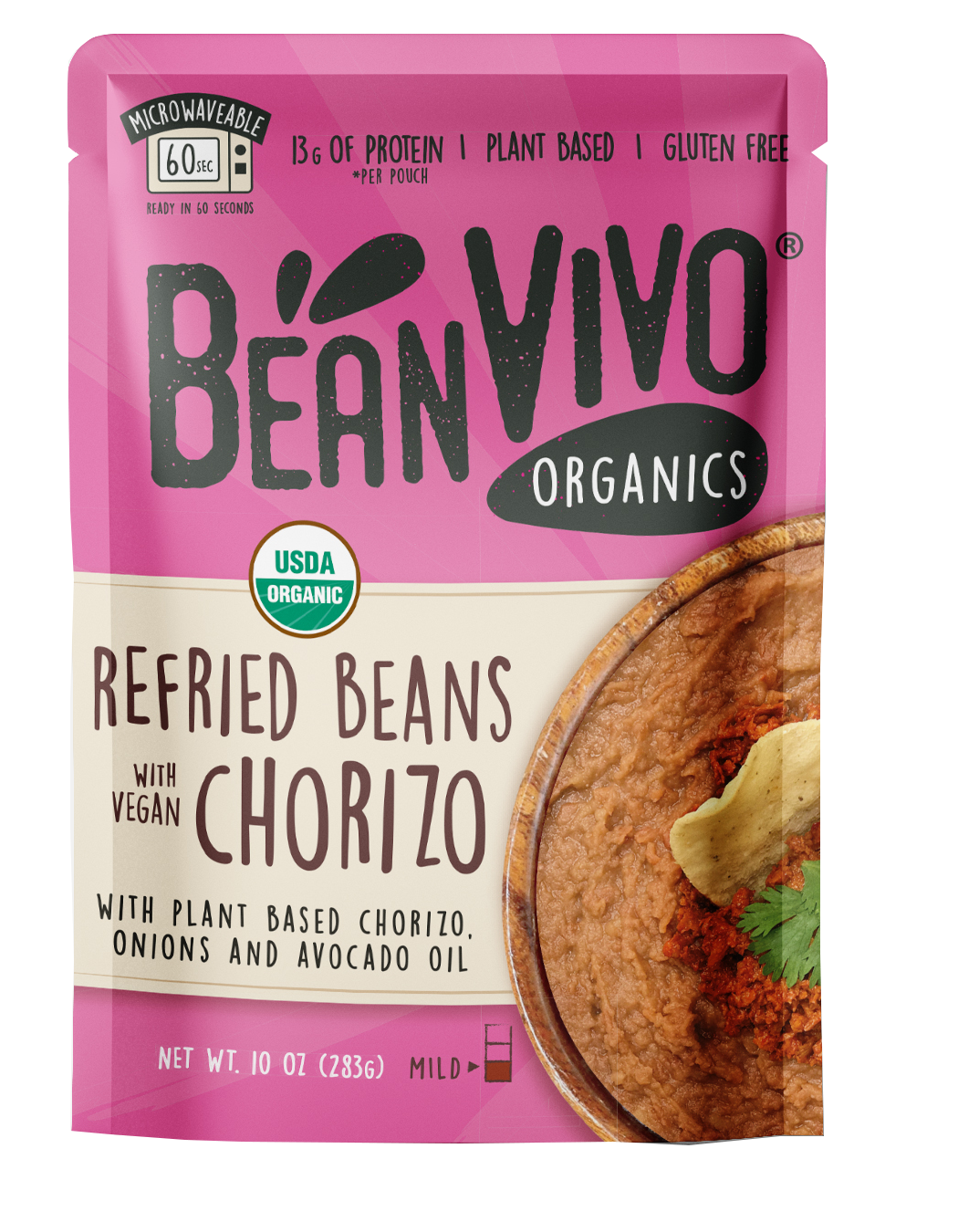 BeanVIVO Organic Refried Beans with Chorizo 6 units per case 10.0 oz