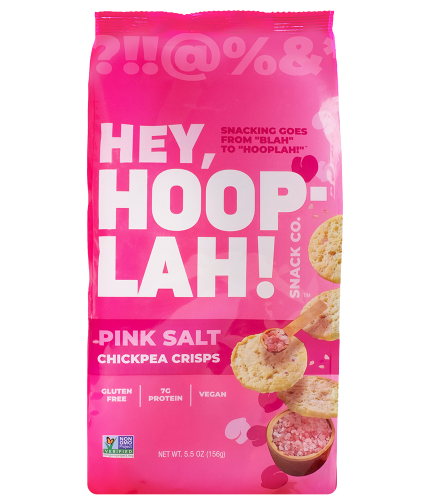 Hey, HOOPLAH! Pink Salt Chickpea Crisps 12 units per case 5.5 oz