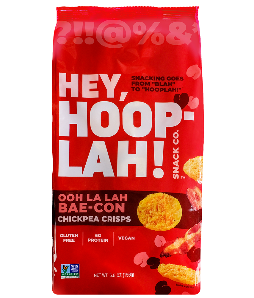 Hey, HOOPLAH! Bae-con Chickpea Crisps 12 units per case 5.5 oz