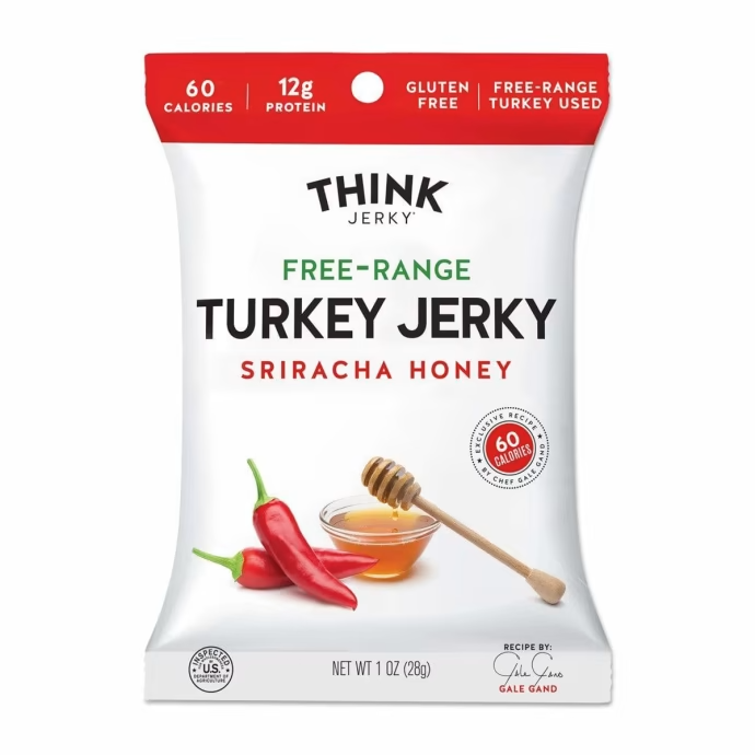 Think Jerky Sriracha Honey Free-Range Turkey Jerky 4 innerpacks per case 1.0 oz