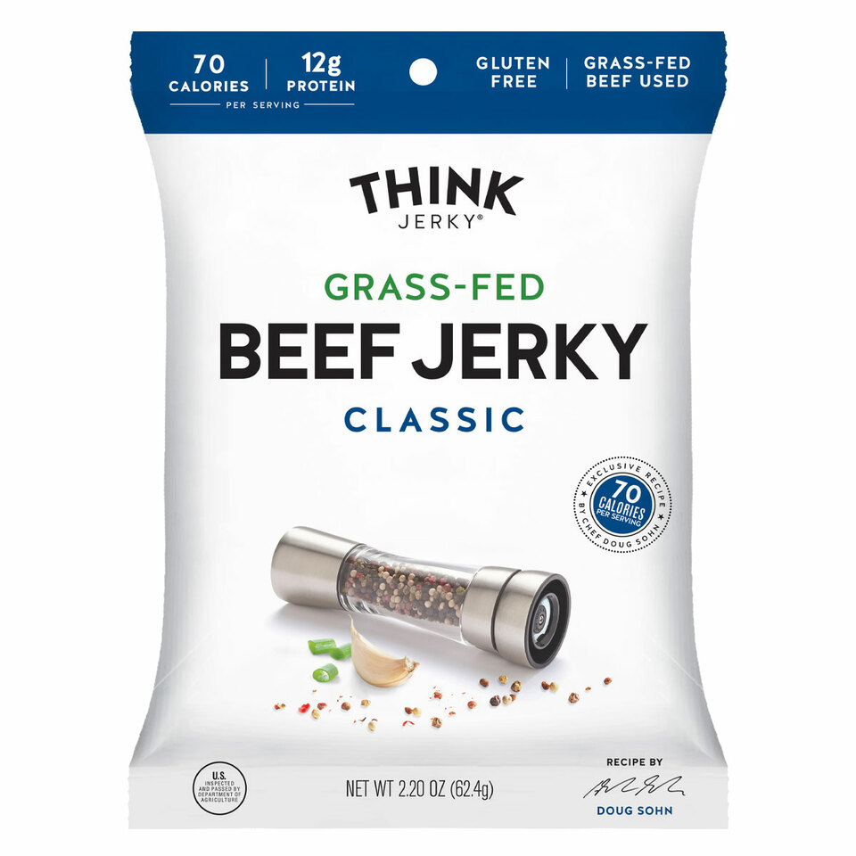 Think Jerky Classic 100% Grass-Fed Beef Jerky 6 innerpacks per case 2.2 oz