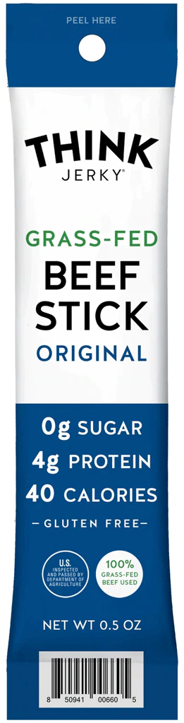Think Jerky Original 100% Grass-Fed Beef Stick 7 innerpacks per case 0.5 oz