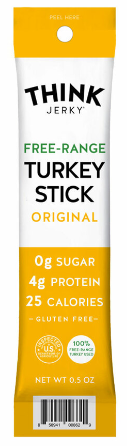 Think Jerky Original 100% Natural Turkey Stick 7 innerpacks per case 0.5 oz