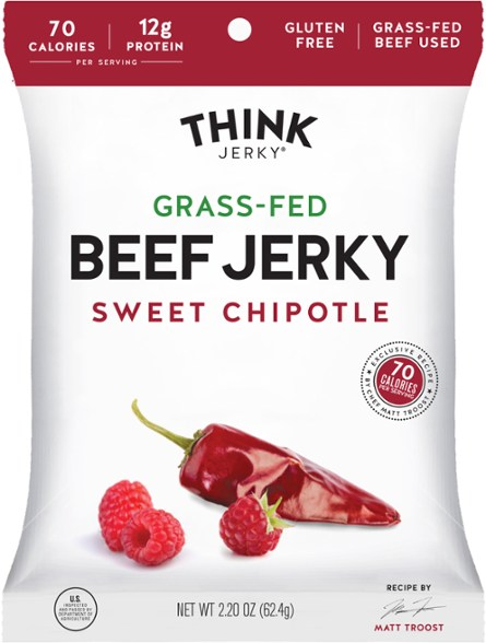 Think Jerky Sweet Chipotle 100% Grass-Fed Beef Jerky 6 innerpacks per case 2.2 oz