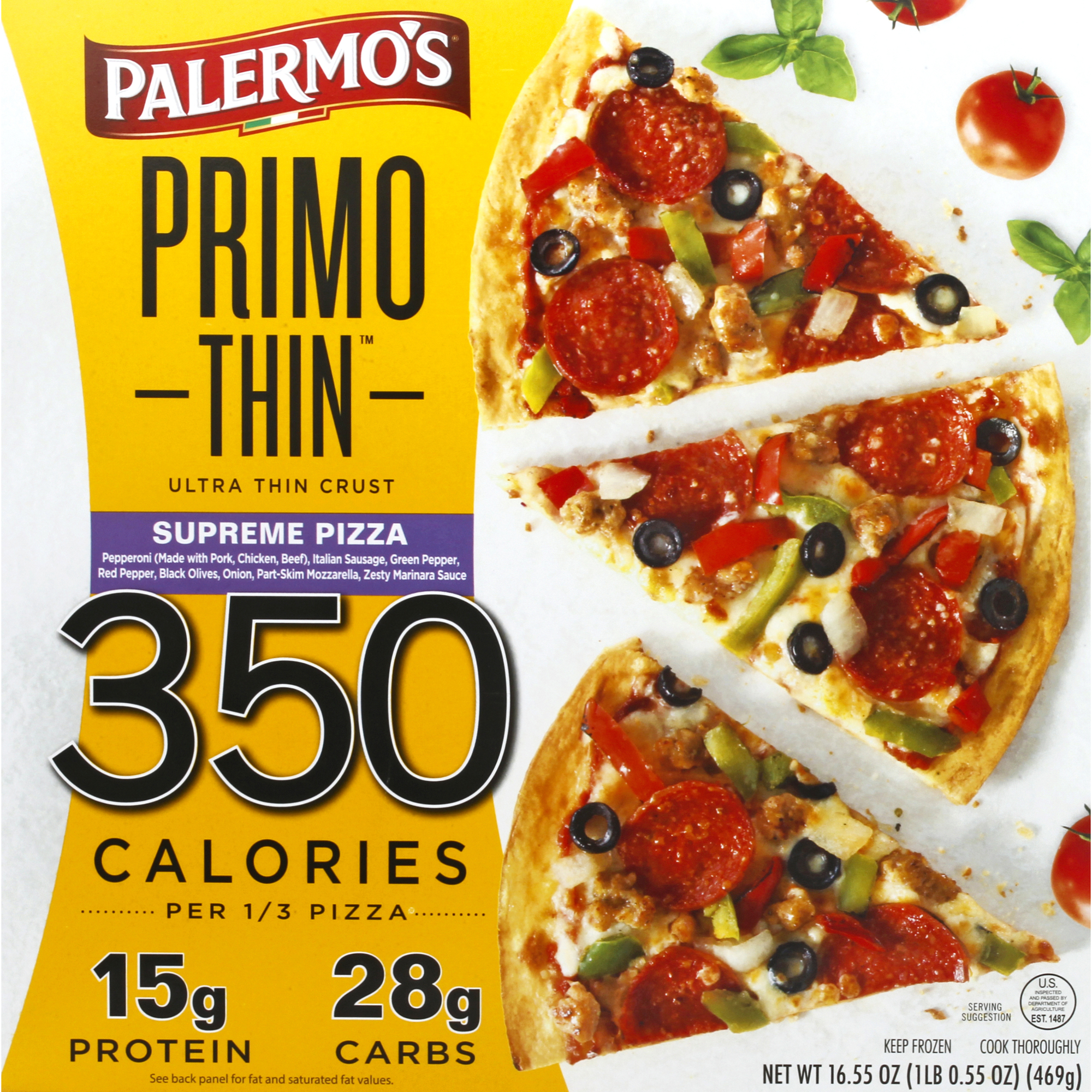 Palermo's Primo Thin Supreme Pizza 12 units per case 16.6 oz