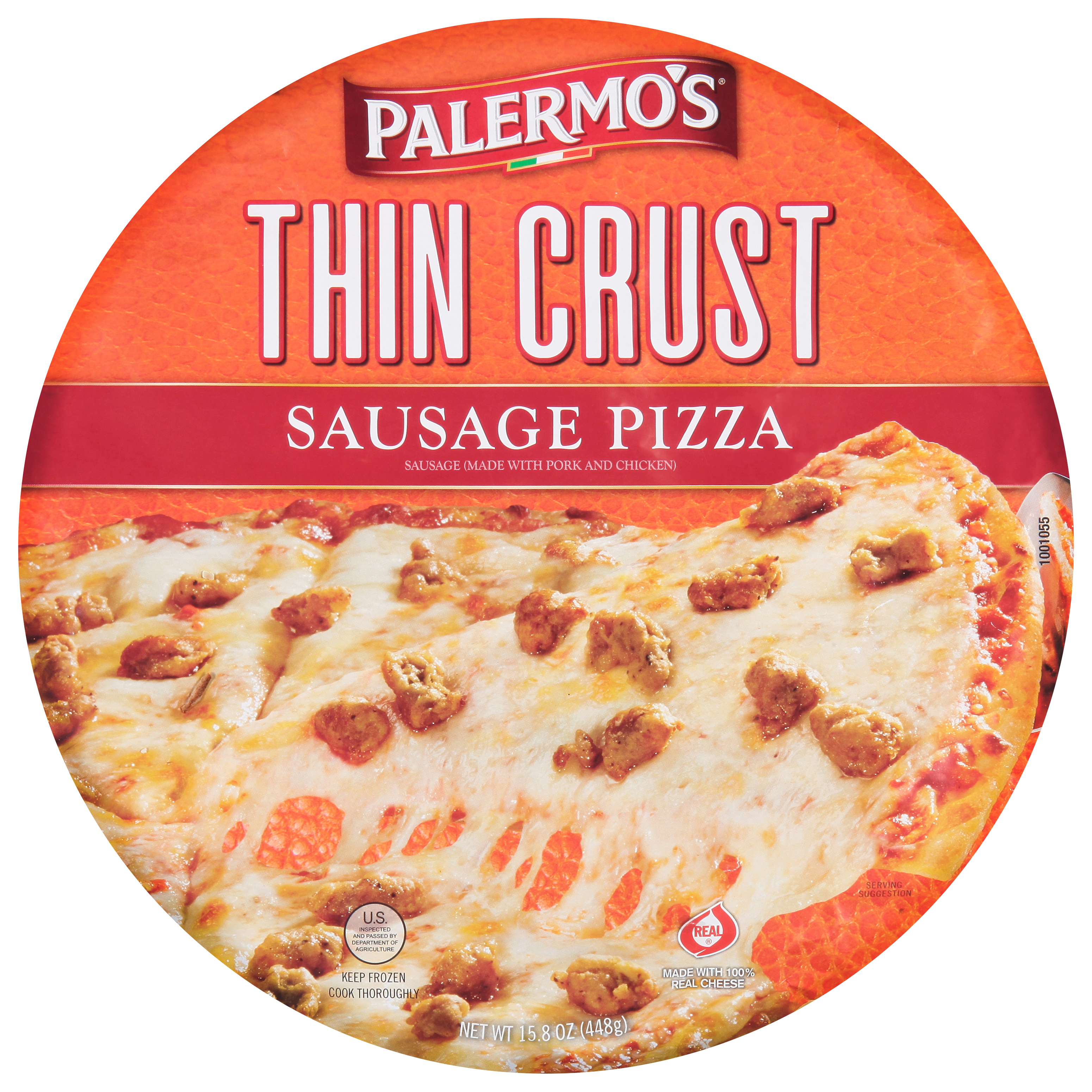 Palermo's Thin Crust Sausage Pizza 12 units per case 15.8 oz