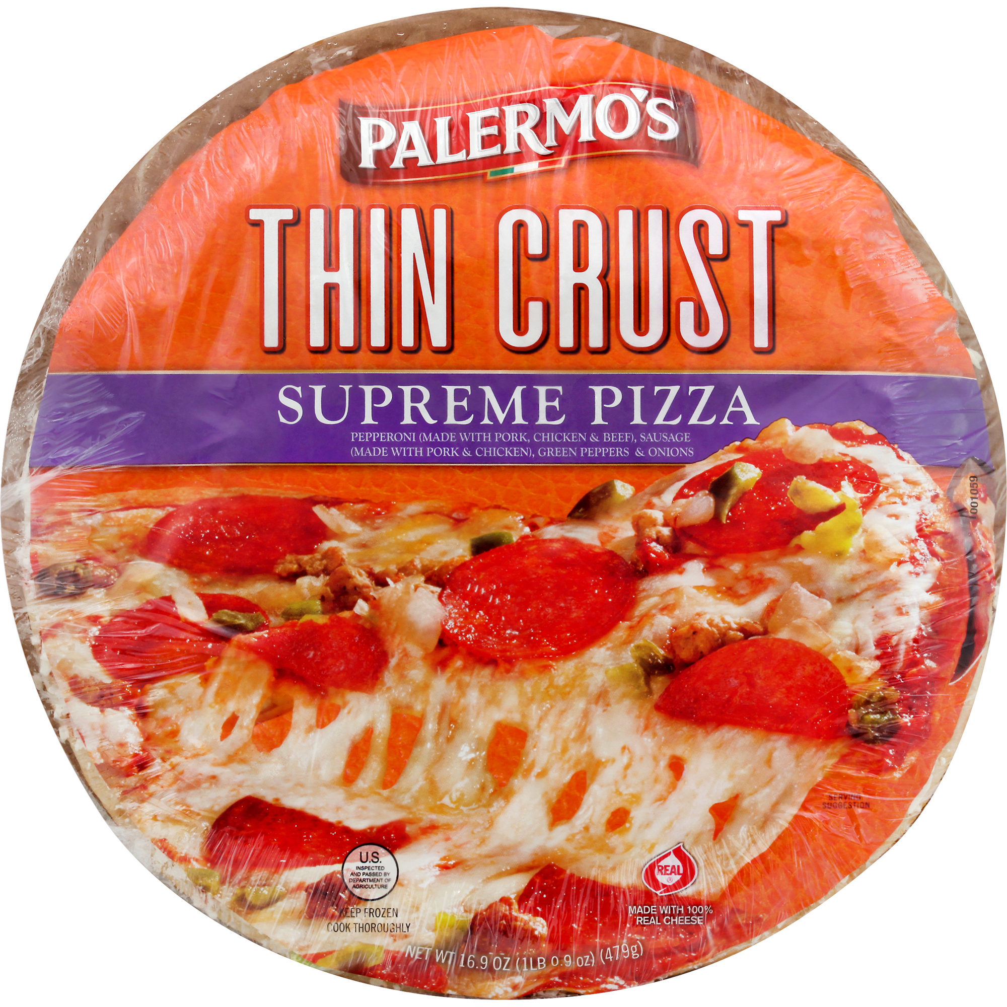 Palermo's Thin Crust Supreme Pizza 12 units per case 16.9 oz