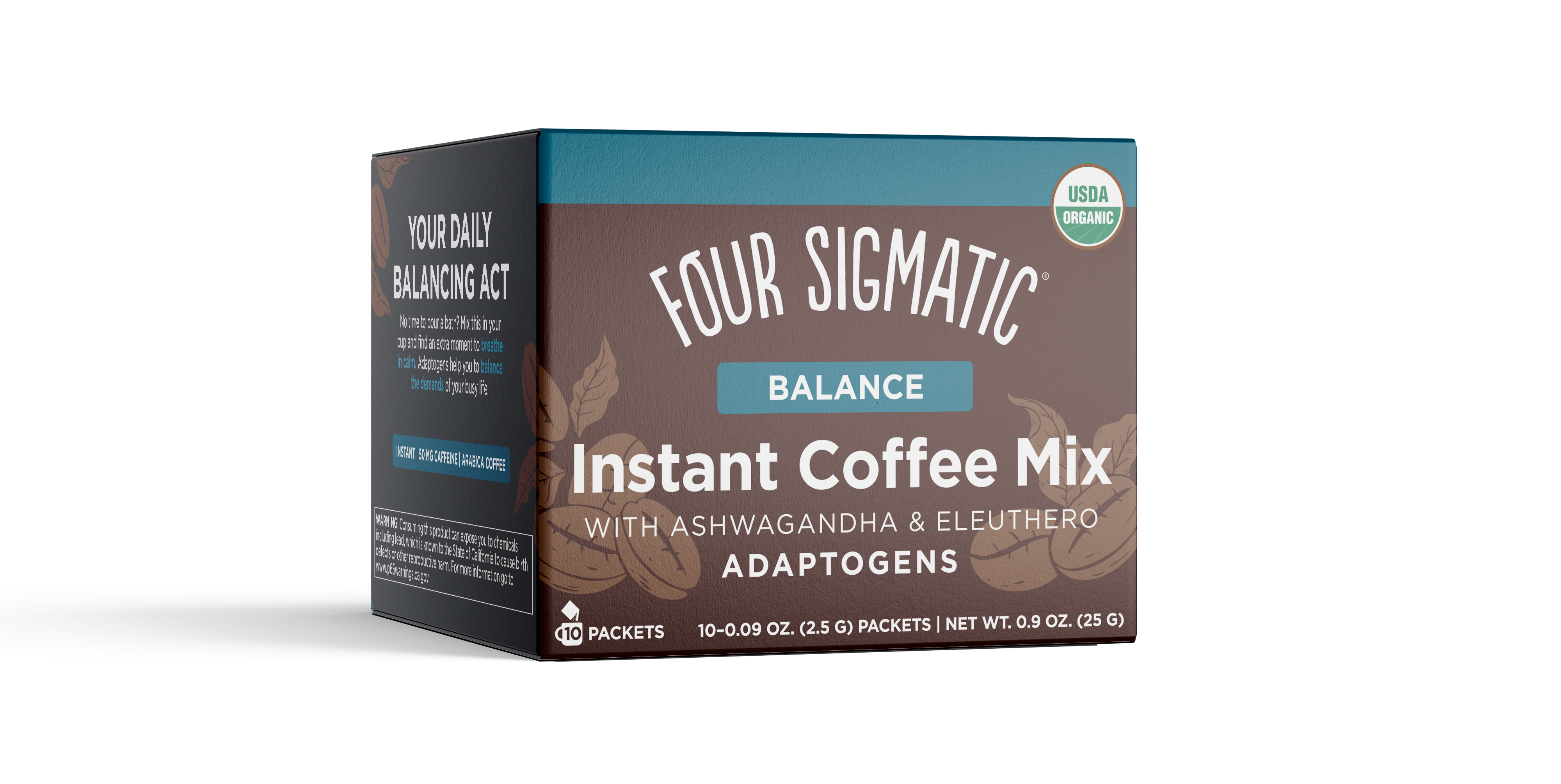 Four Sigmatic Balance Coffee Mix with Ashwagandha 10ct Box 144 units per case 0.1 oz
