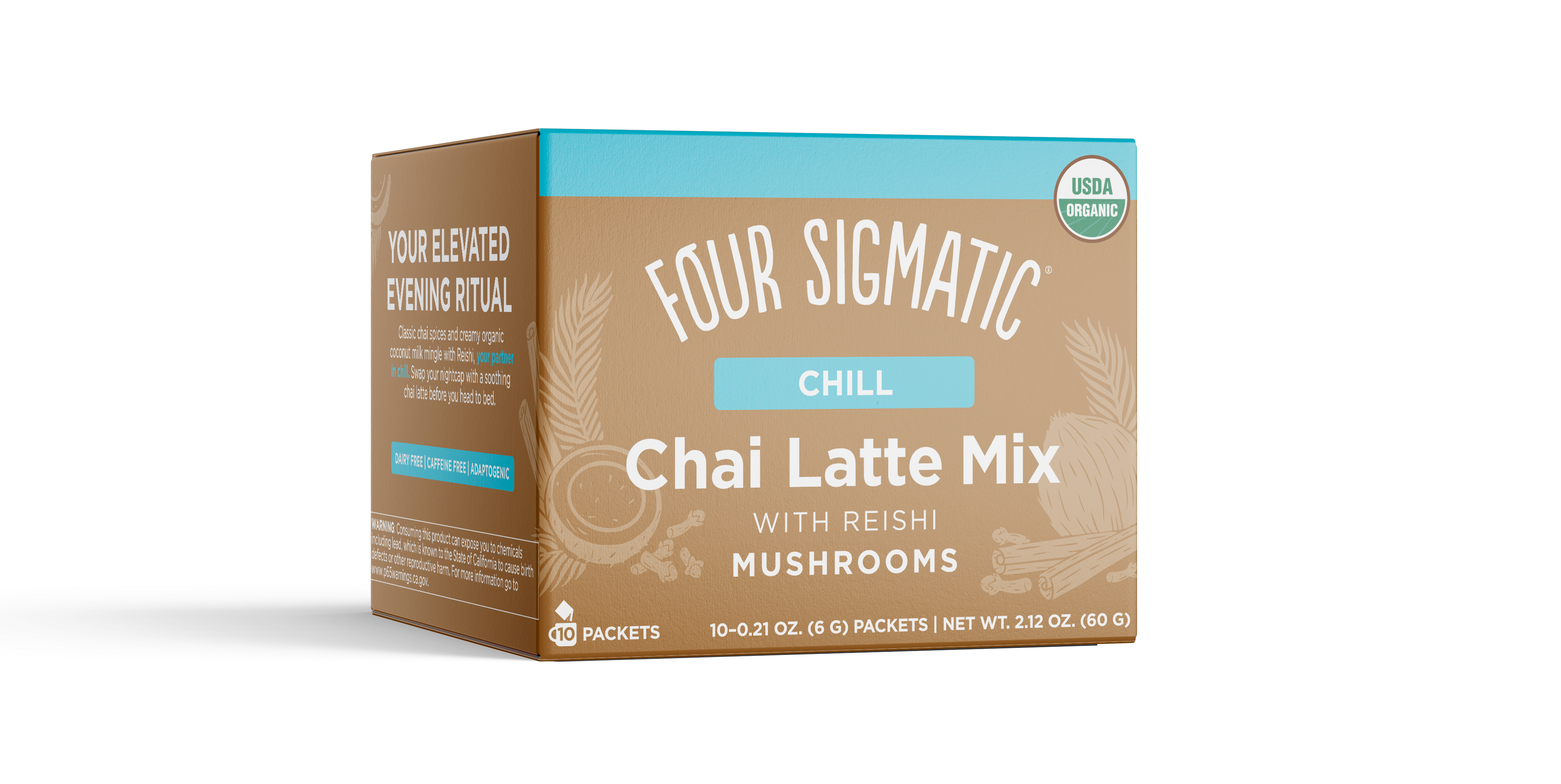 Four Sigmatic Chai Latte with Reishi 10ct Box 144 units per case 2.2 oz