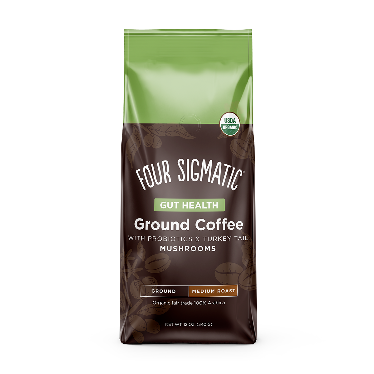 Gut Health Ground Coffee with Probiotics & Turkey Tail 8 units per case 12.0 oz