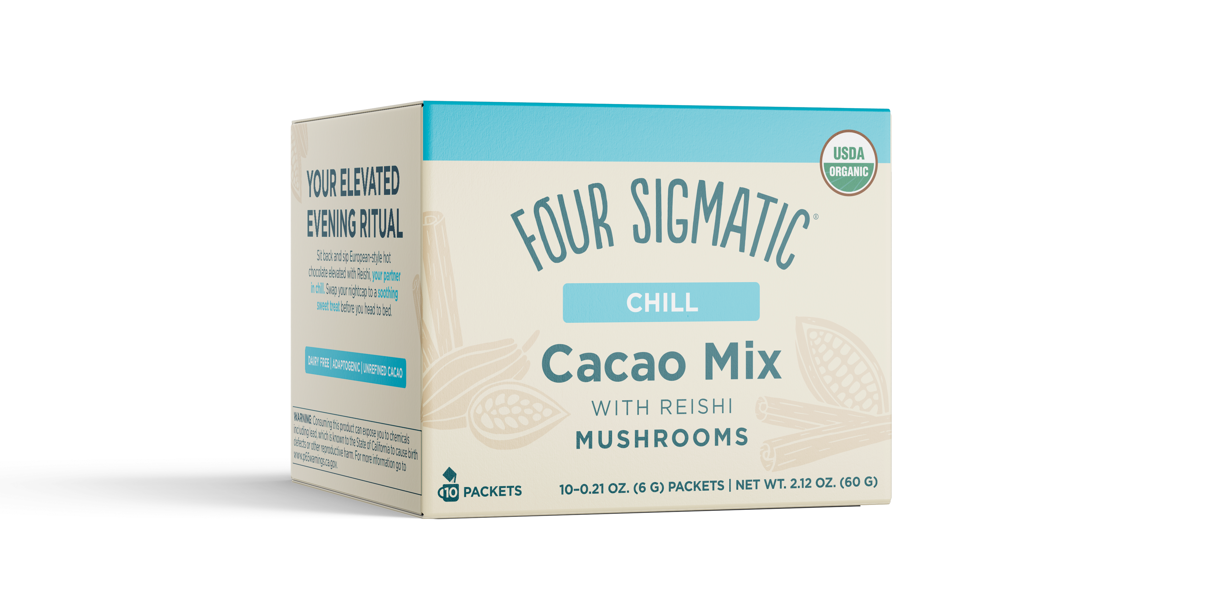 Mushroom Cacao Mix with Reishi 144 units per case 2.2 oz