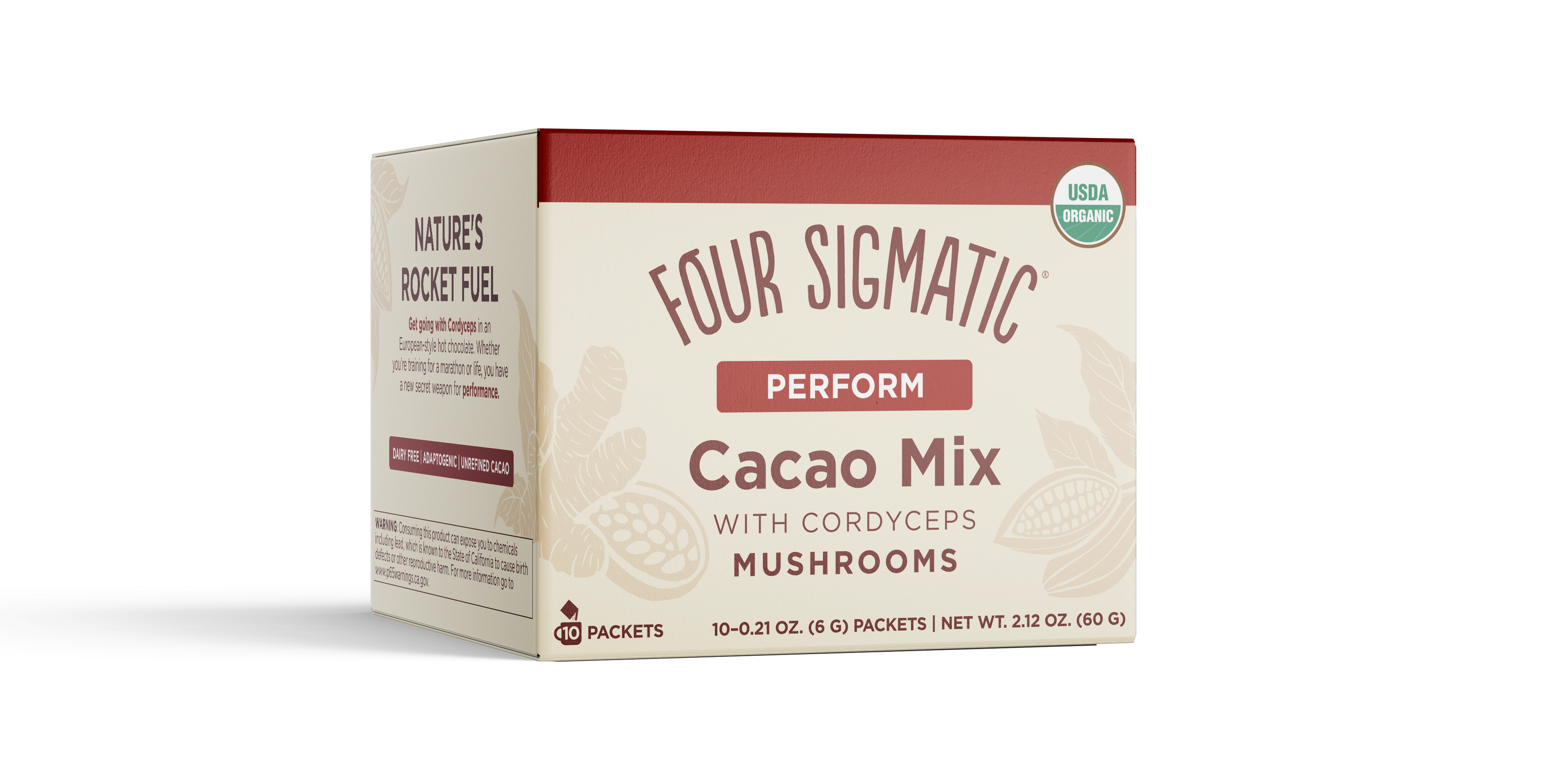 Four Sigmatic Mushroom Cacao Mix with Cordyceps 10ct Box 144 units per case 2.2 oz