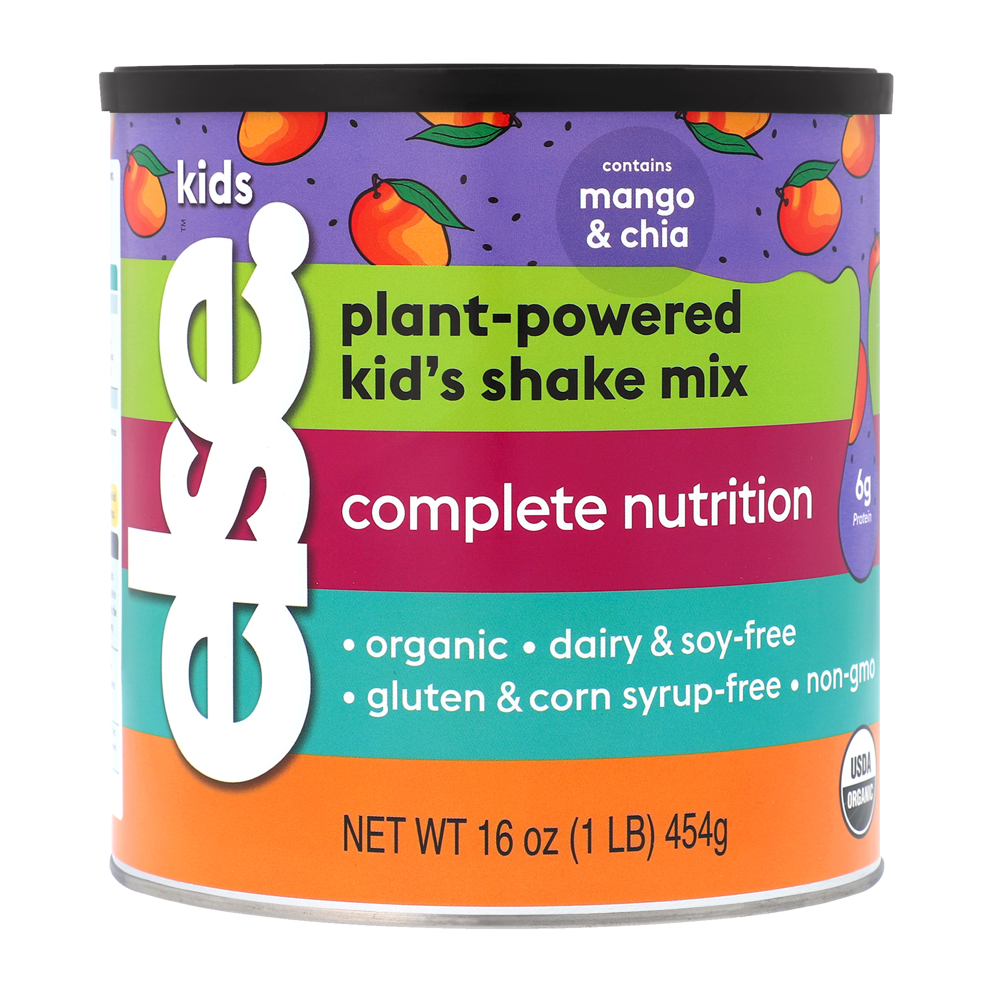 Else Nutrition Kids Plant-Powered Kid's Shake Mix, Mango & Chia  6 units per case 16.0 oz