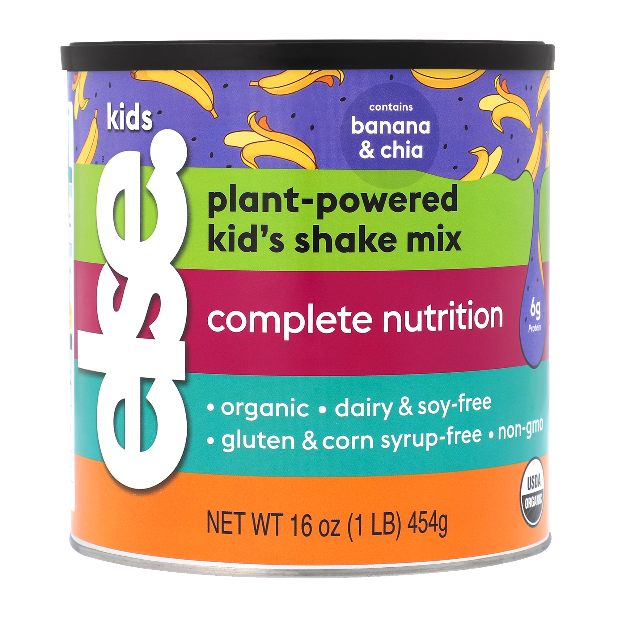 Else Nutrition Kids Plant-Powered Kid's Shake Mix, Banana & Chia  6 units per case 16.0 oz