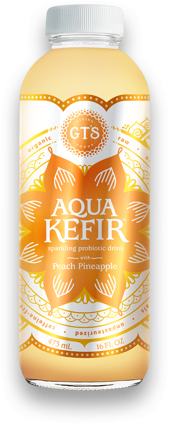 GT's Aqua Kefir Peach Pineapple 12 units per case 16.0 fl