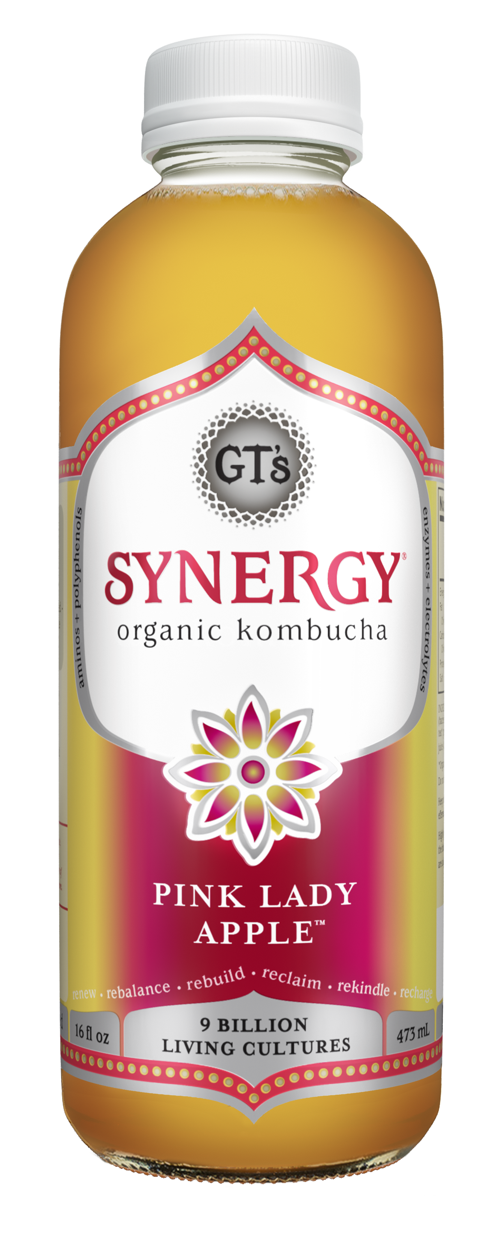 GT's Synergy Kombucha Pink Lady Apple 12 units per case 16.0 fl