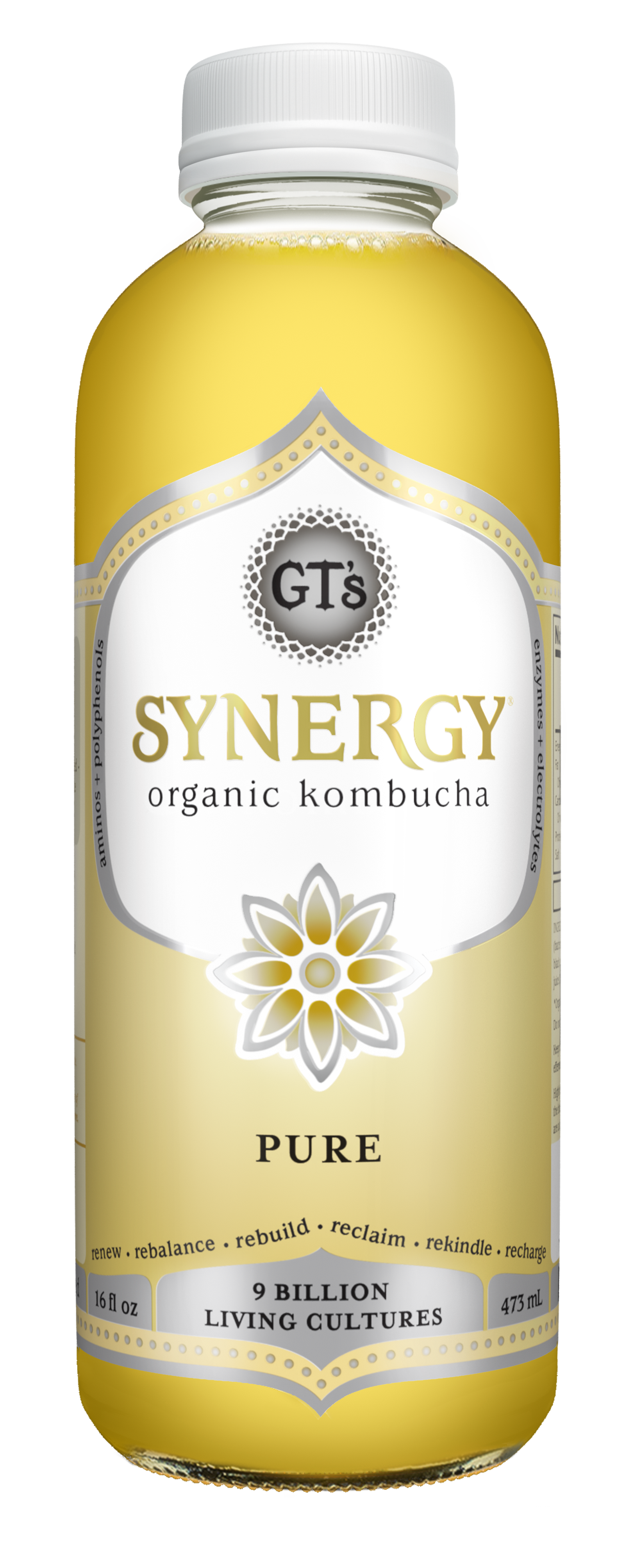 GT's Synergy Kombucha Pure 12 units per case 16.0 fl