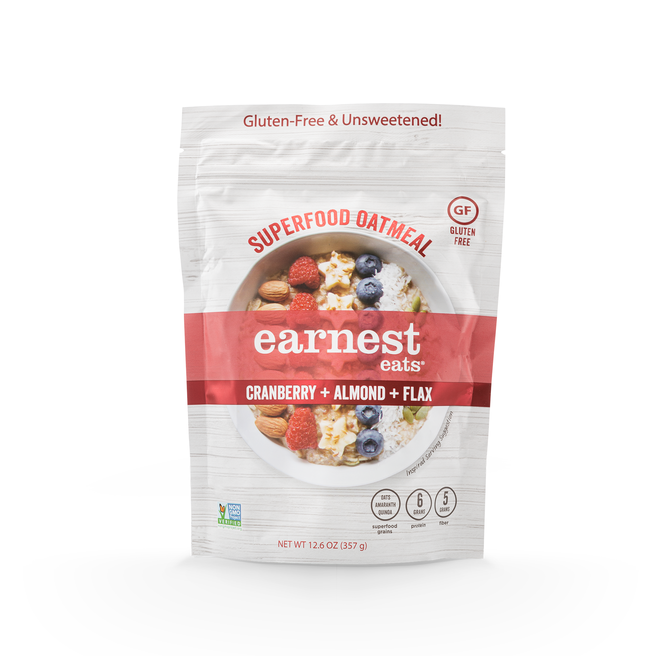 Earnest Eats Superfood Oatmeal Pantry Bag-Cranberry Almond 6 units per case 12.6 oz