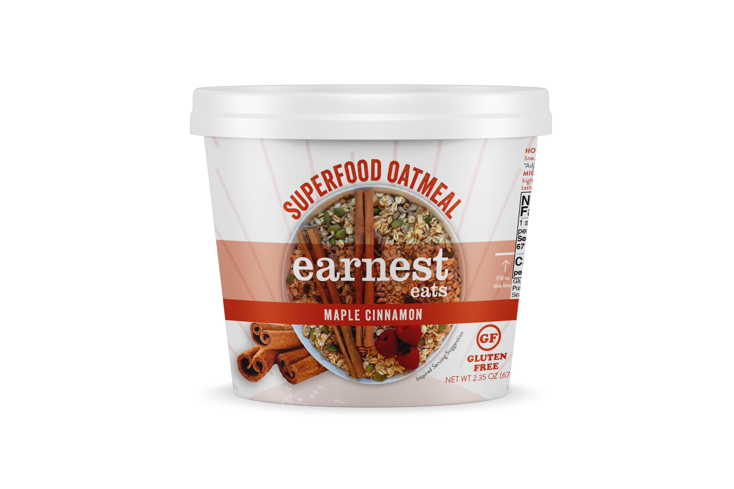 Earnest Eats Superfood Oatmeal Cups-Maple Cinnamon 12 units per case 2.1 oz