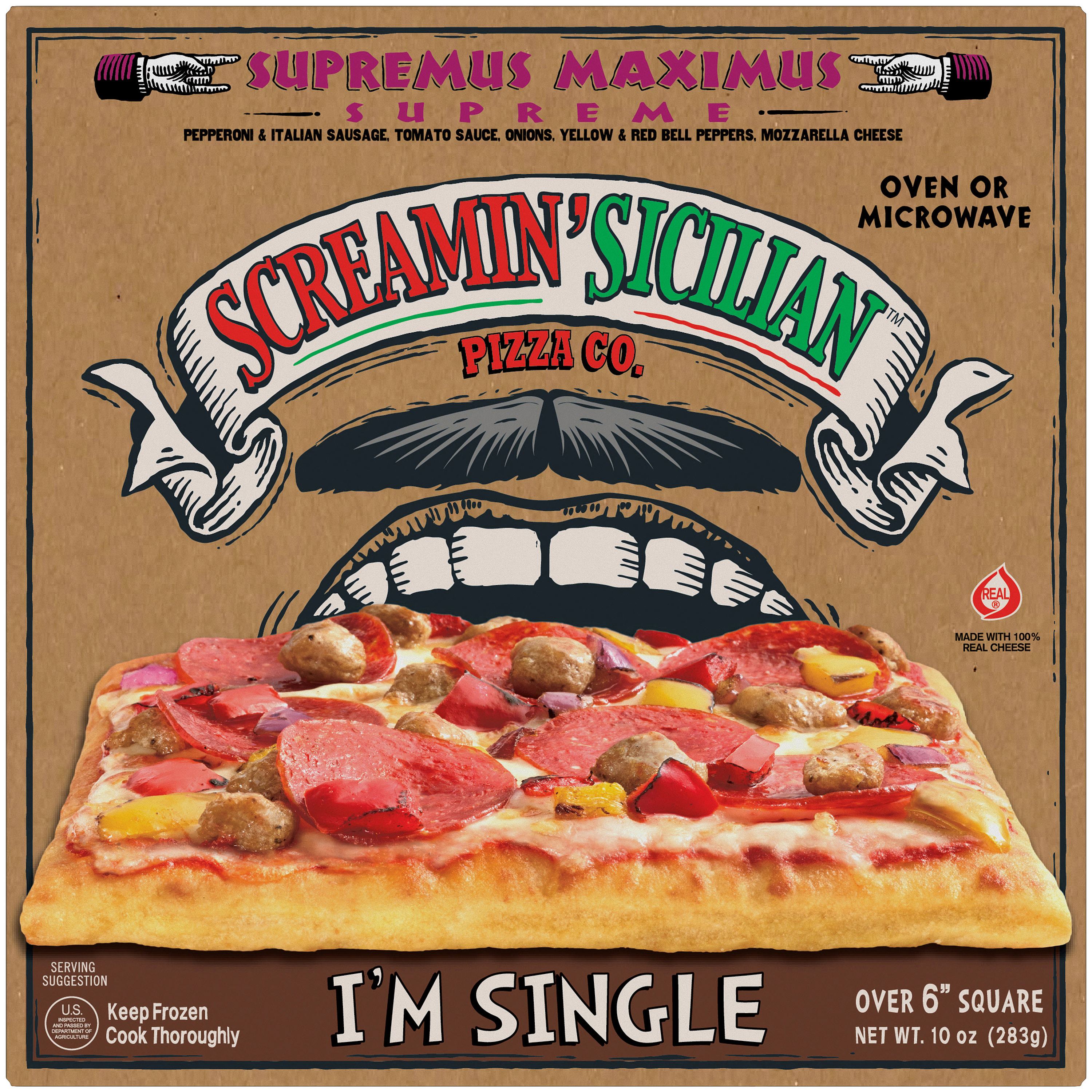 Screamin' Sicilian Supremus Maximus (Supreme) Single Serve Pizza 12 units per case 10.0 oz