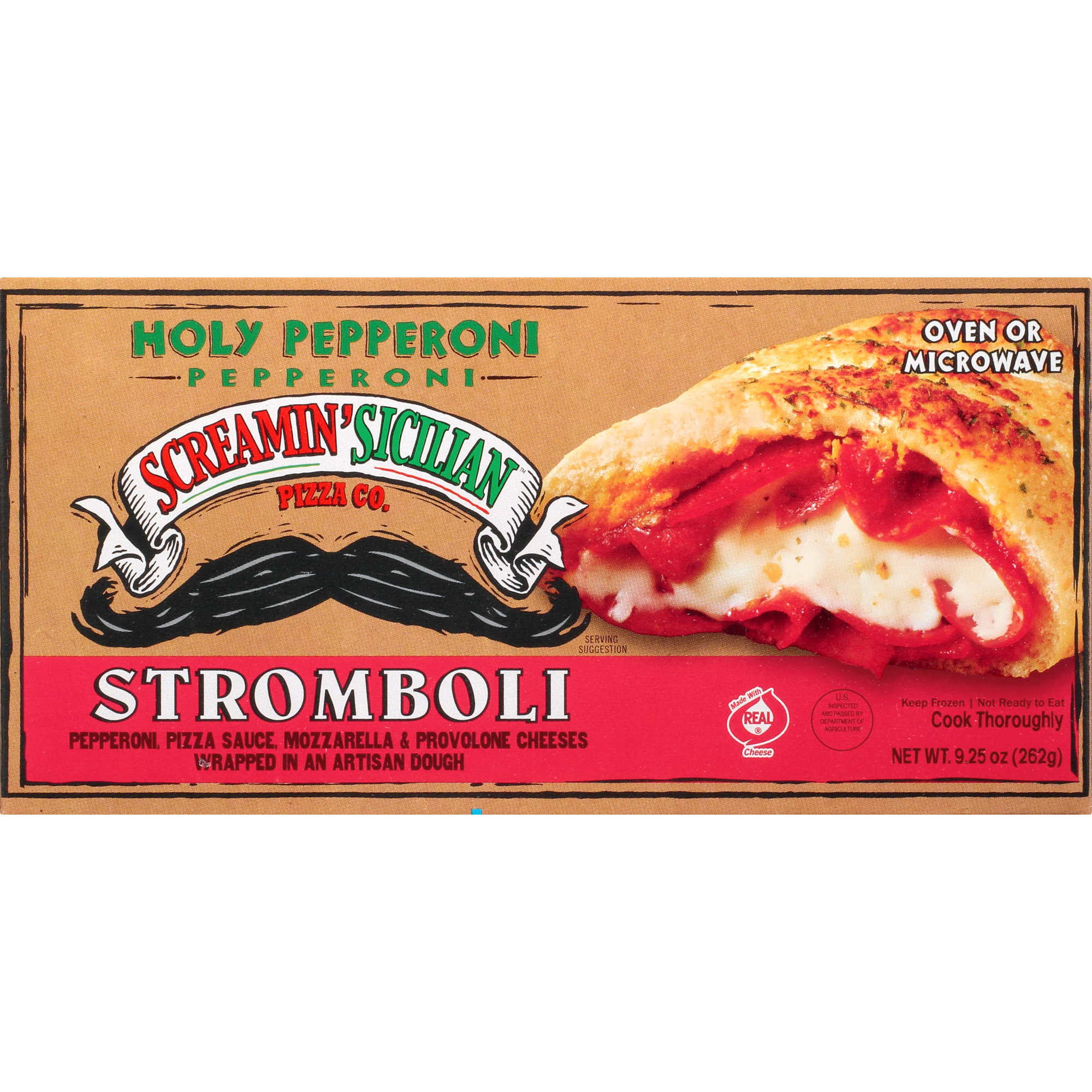 Screamin' Sicilian Holy Pepperoni Stromboli 12 units per case 9.3 oz