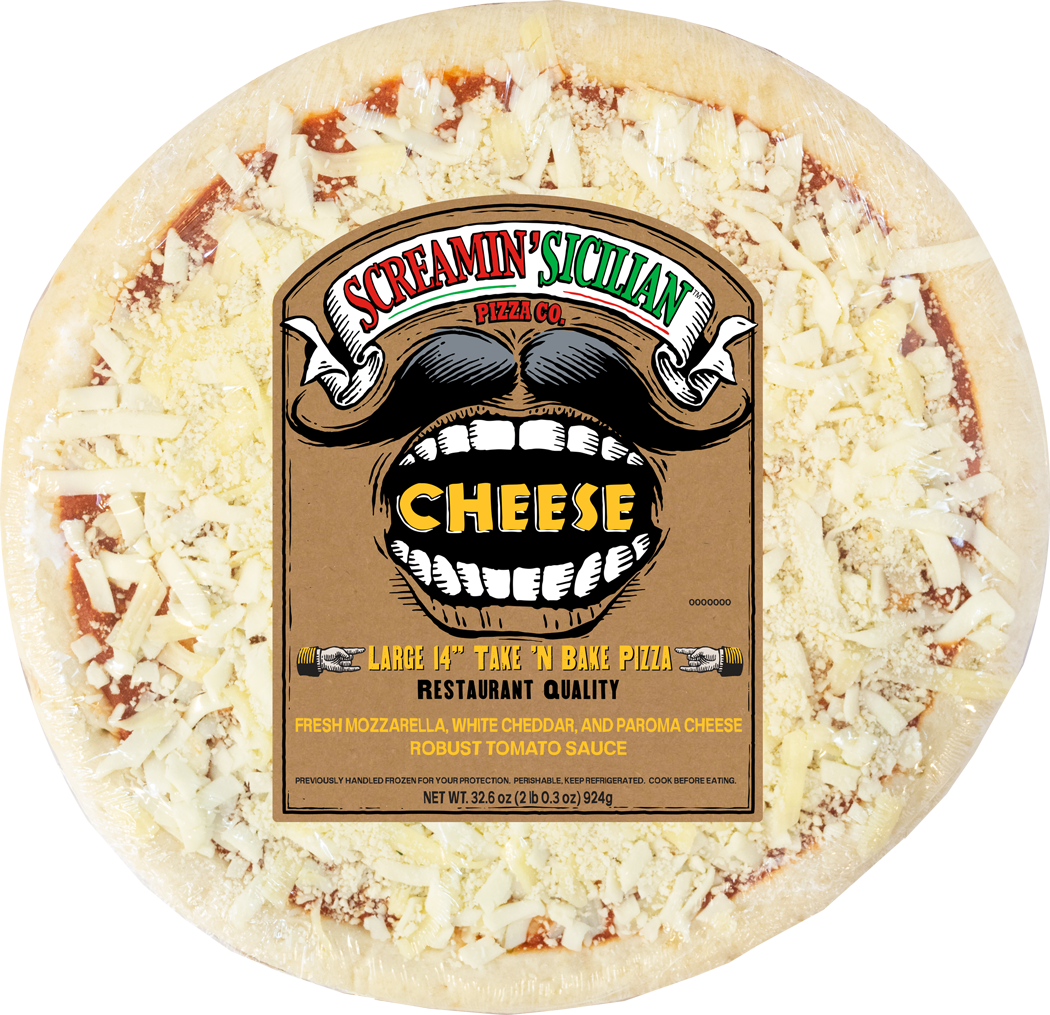 Screamin' Sicilian Cheese Large Take N' Bake Pizza BULK 6 units per case 32.6 oz
