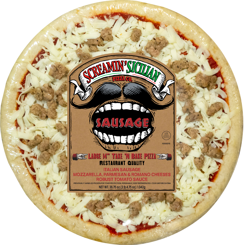 Screamin' Sicilian Sausage Large Take N' Bake Pizza BULK 6 units per case 36.8 oz