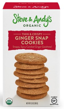 Steve & Andy's Organic and Gluten Free Ginger Snap Cookies 6 units per case 6.3 oz