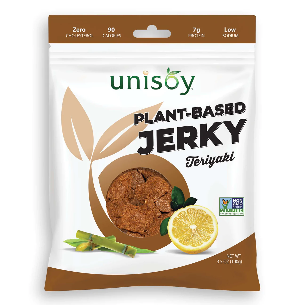 Unisoy Plant-based Jerky - Teriyaki 2 innerpacks per case 3.5 oz