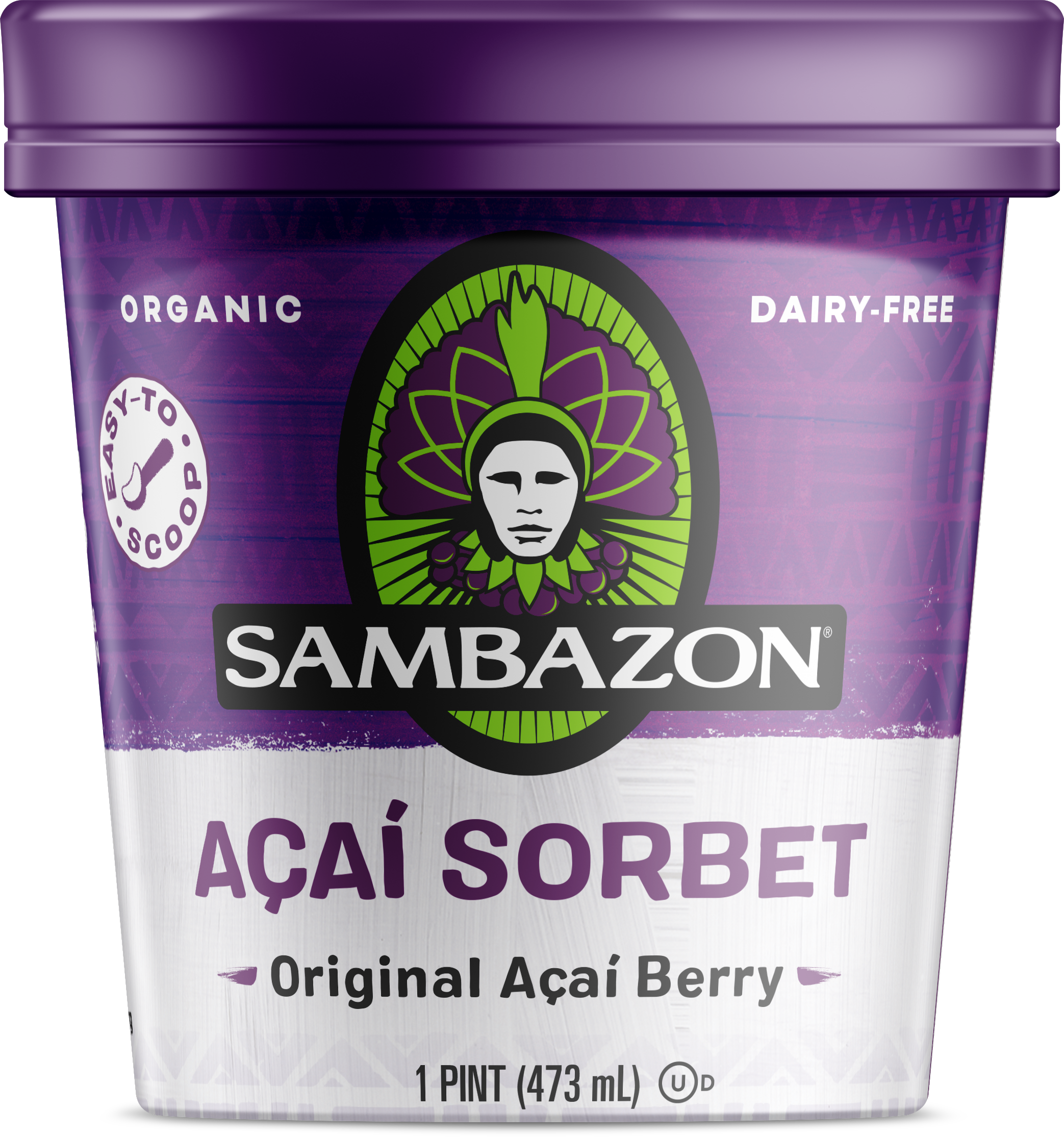Sambazon Original Acai Blend Sorbet, Pint 8 units per case 16.0 oz