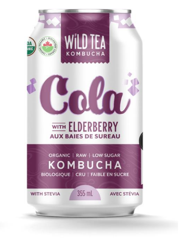 Wild Tea Kombucha Cola with Elderberry 6 innerpacks per case 355 mL