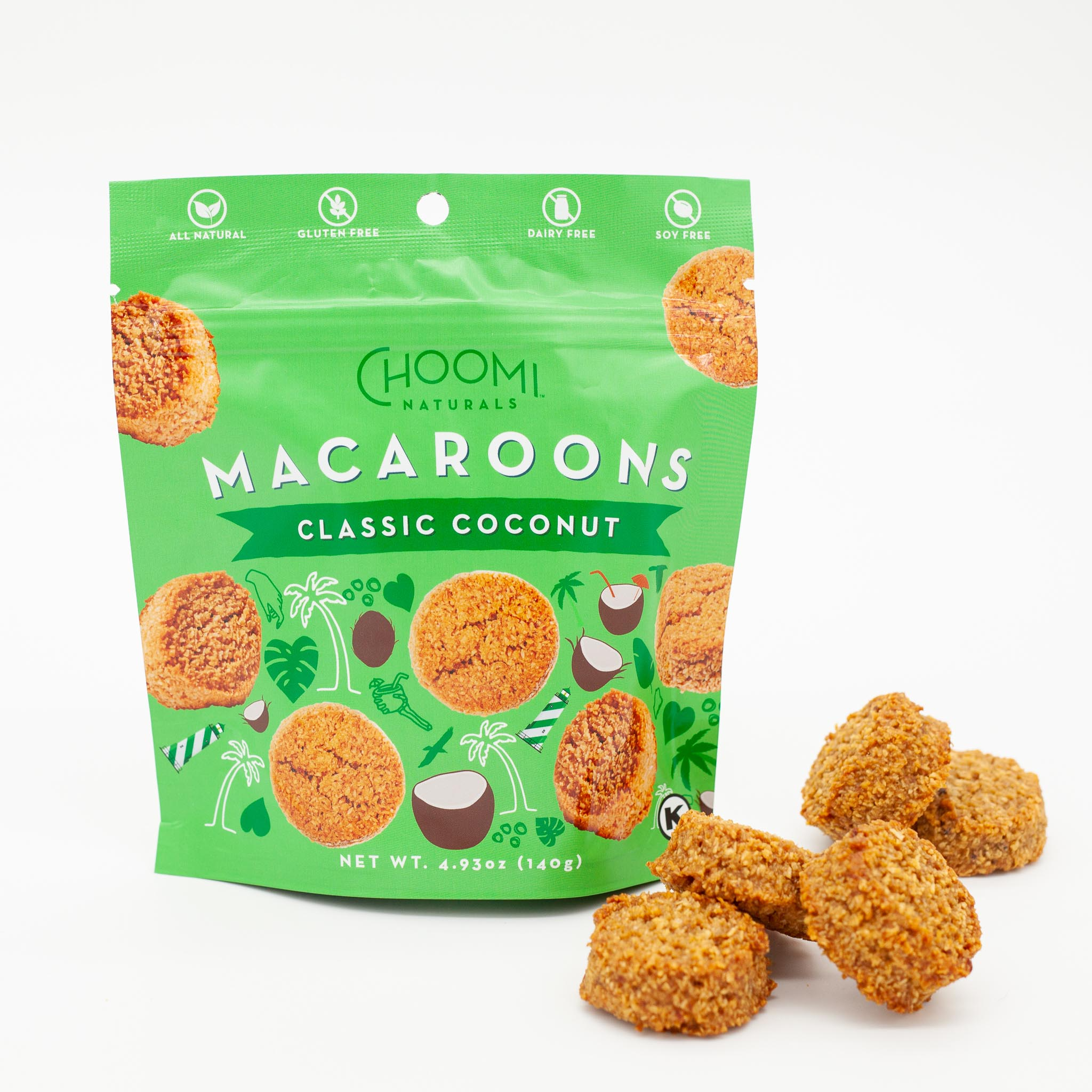 Choomi Cookies Macaroons Classic Coconut 6 units per case 4.9 oz