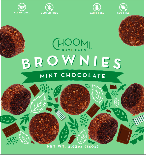 Choomi Cookies Brownies Mint Chocolate 6 units per case 4.9 oz