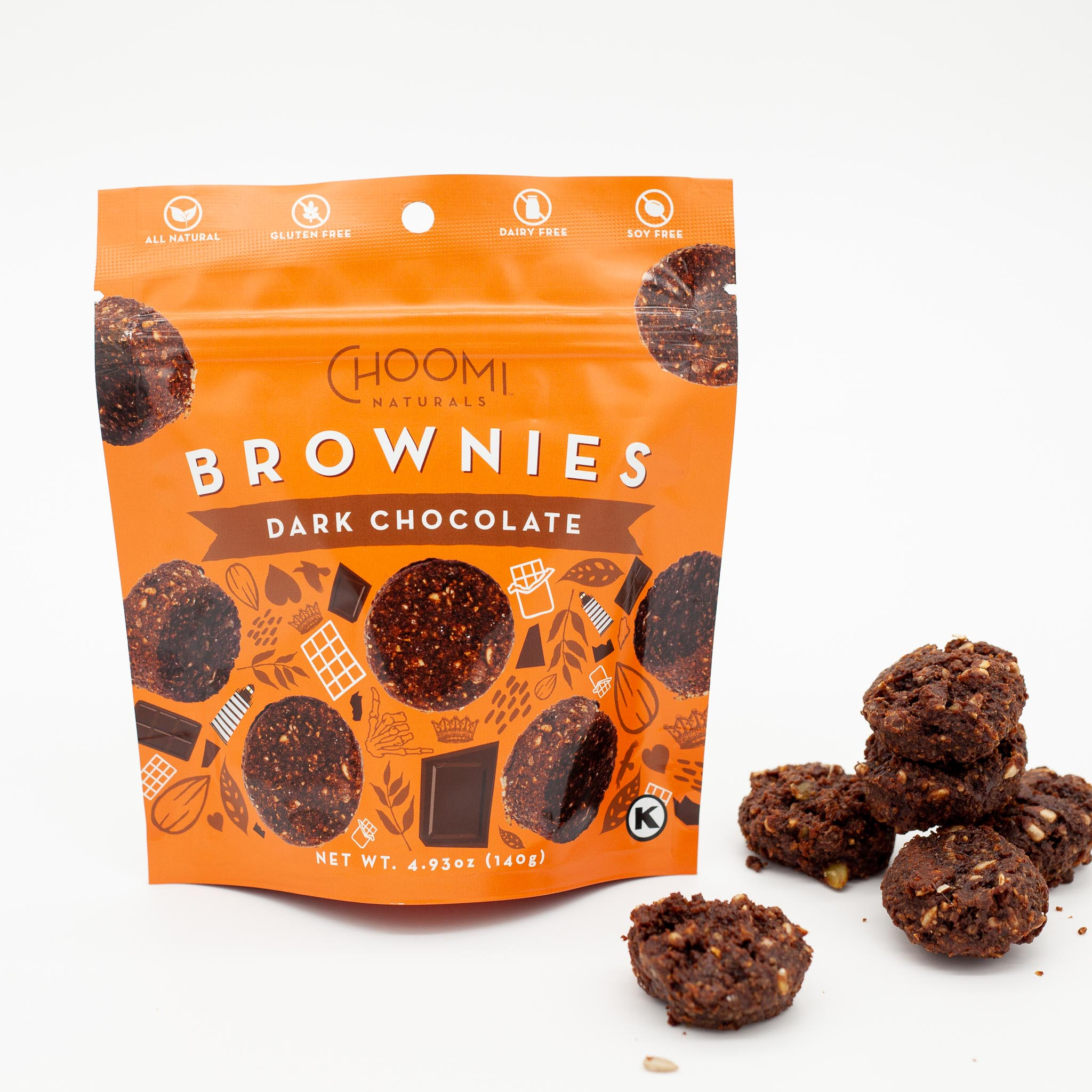 Choomi Cookies Brownies Dark Chocolate 6 units per case 4.9 oz