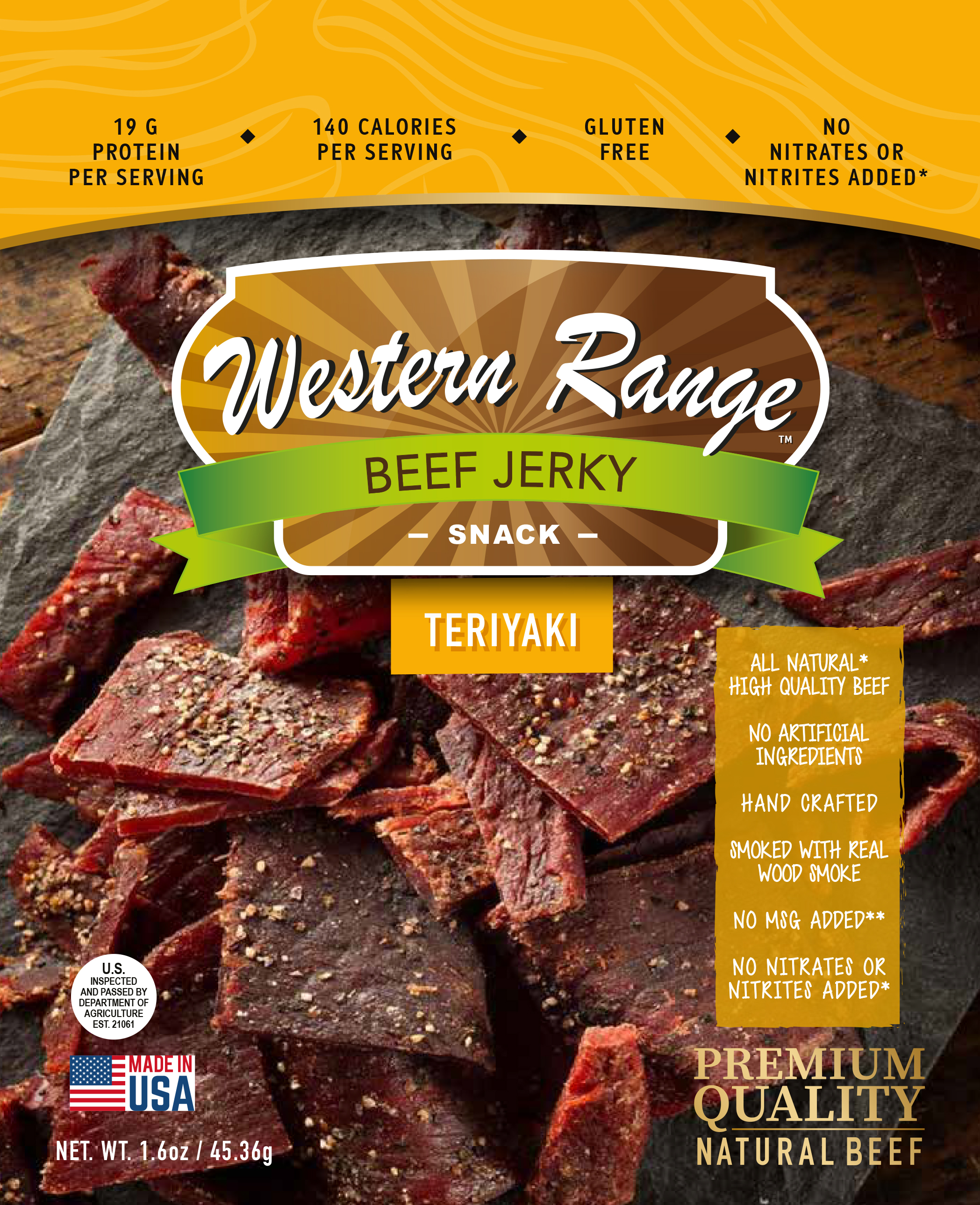 Western Range Beef Jerky - Teriyaki 12 units per case 1.6 oz