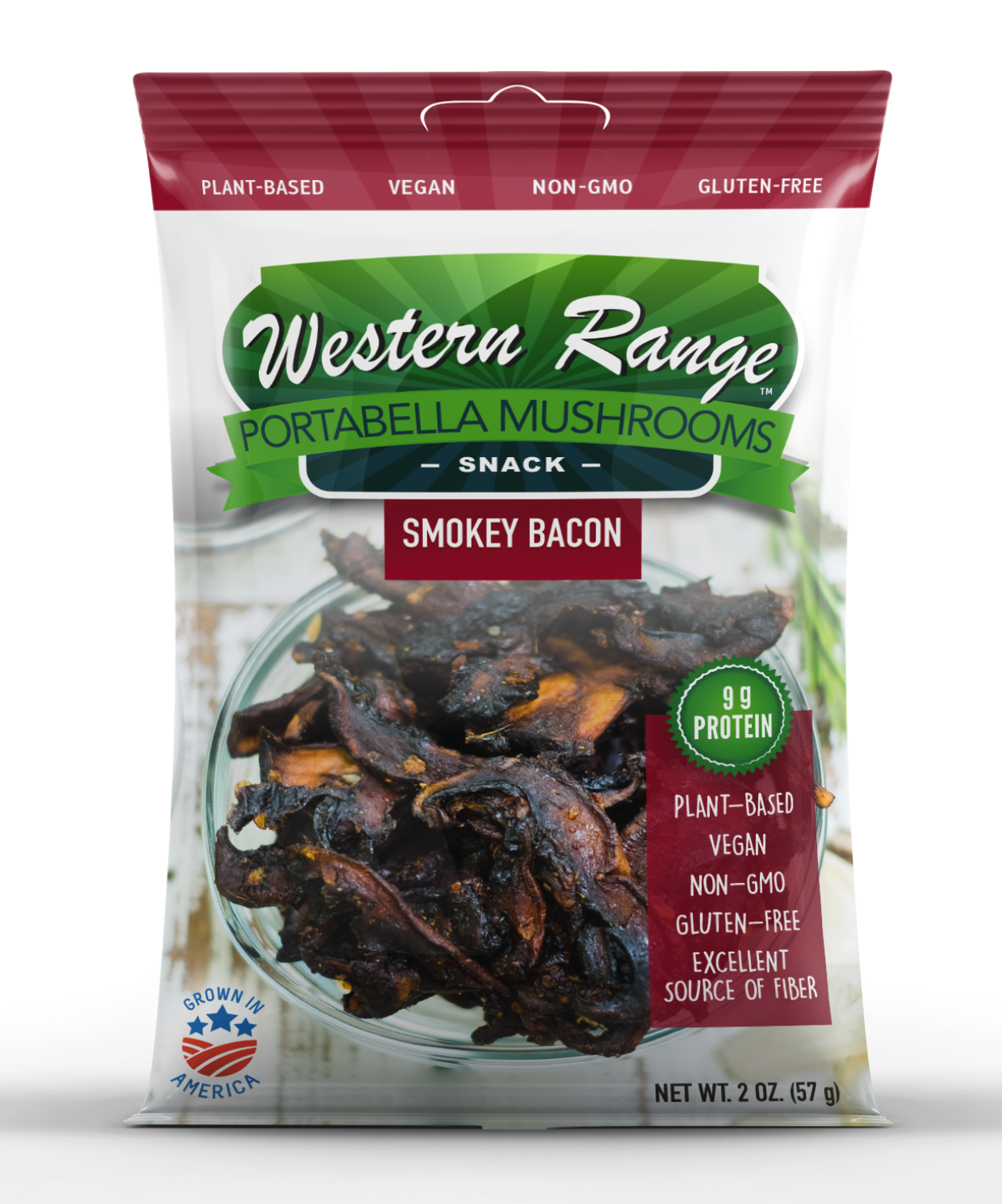 Western Range Portabella Mushroom Snack - Smokey Bacon 12 units per case 2.0 oz
