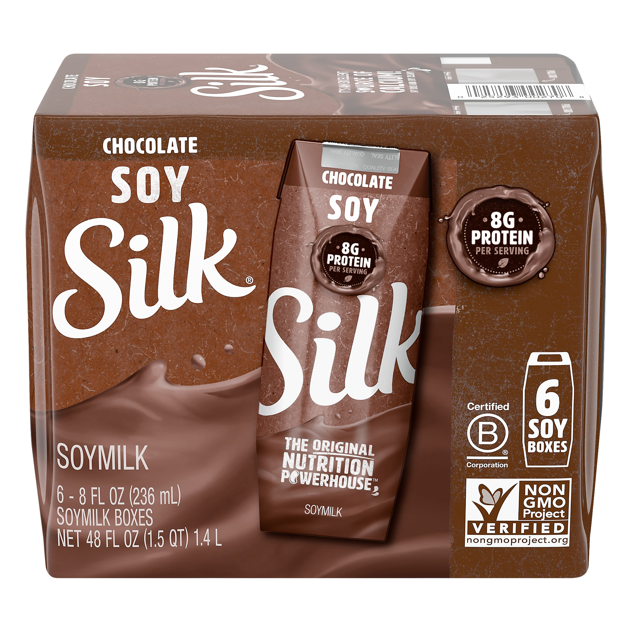 Silk Shelf-Stable Chocolate Soy Milk 3 units per case 8.0 fl