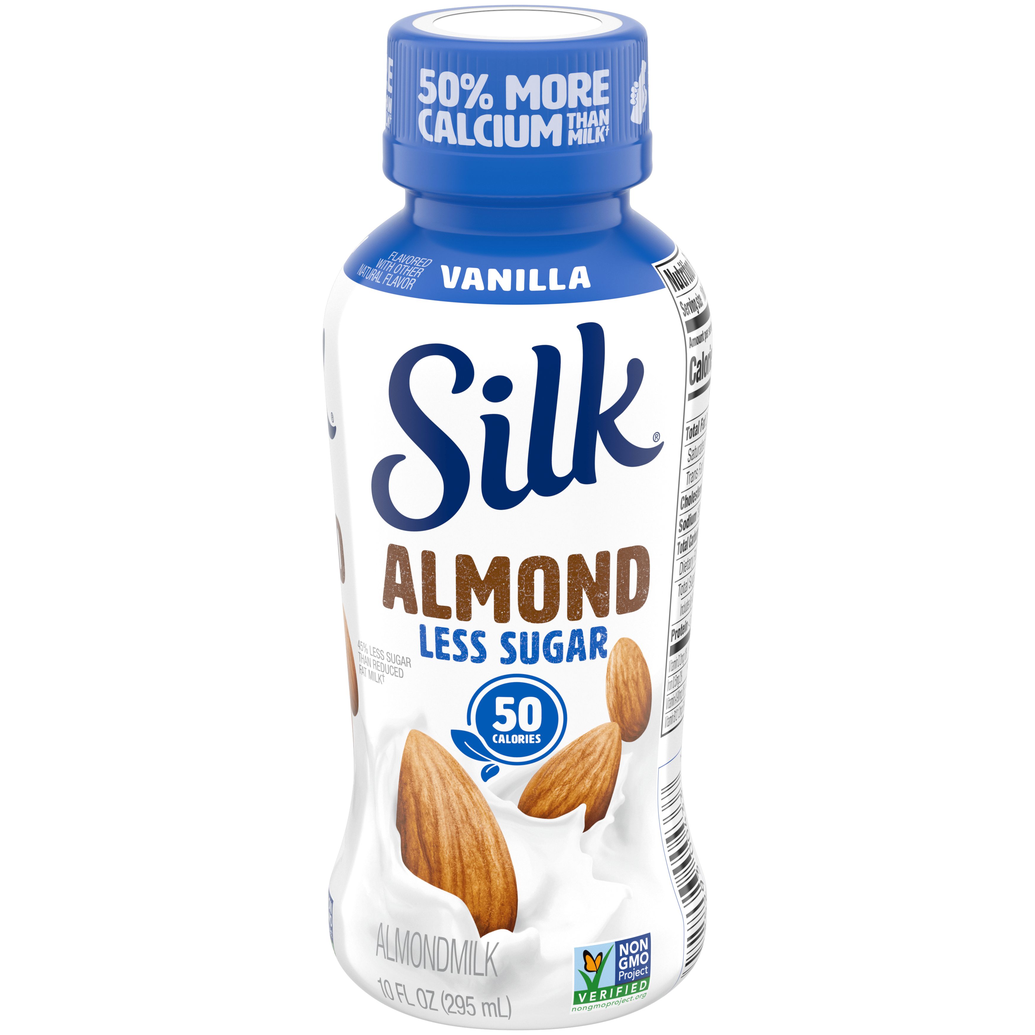 Silk Shelf-Stable Less Sugar Vanilla Almond Milk 12 units per case 10.0 fl