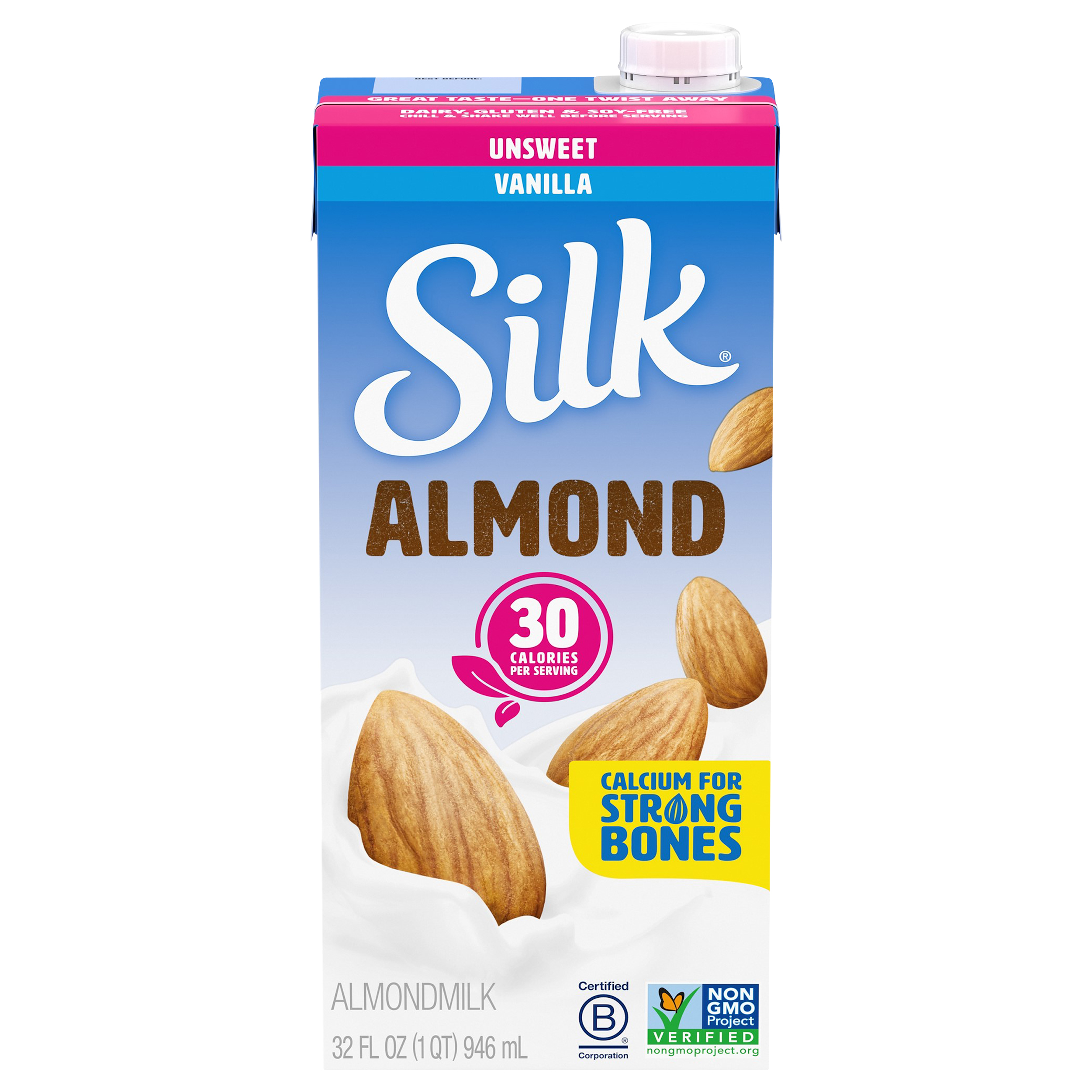Silk Almond Milk - Unsweetened Vanilla 6 units per case 32.0 fl