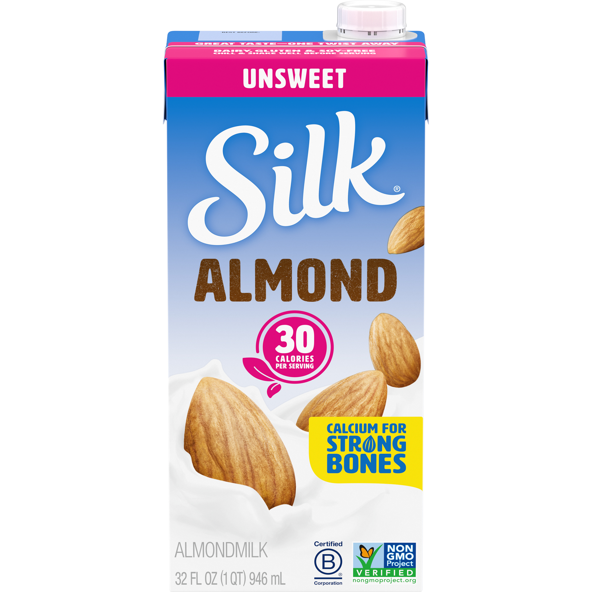 Silk Almond Milk - Unsweetened 6 units per case 32.0 oz