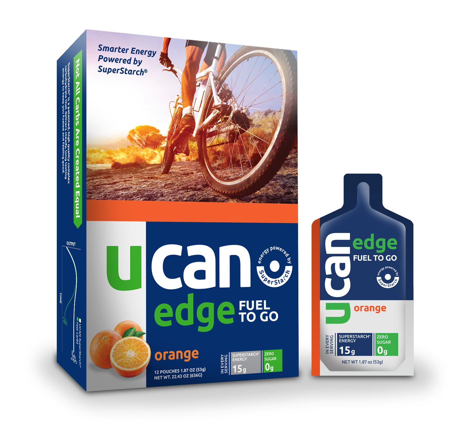UCAN Edge Fuel to Go (Gel) - Orange 6 innerpacks per case 22.5 oz