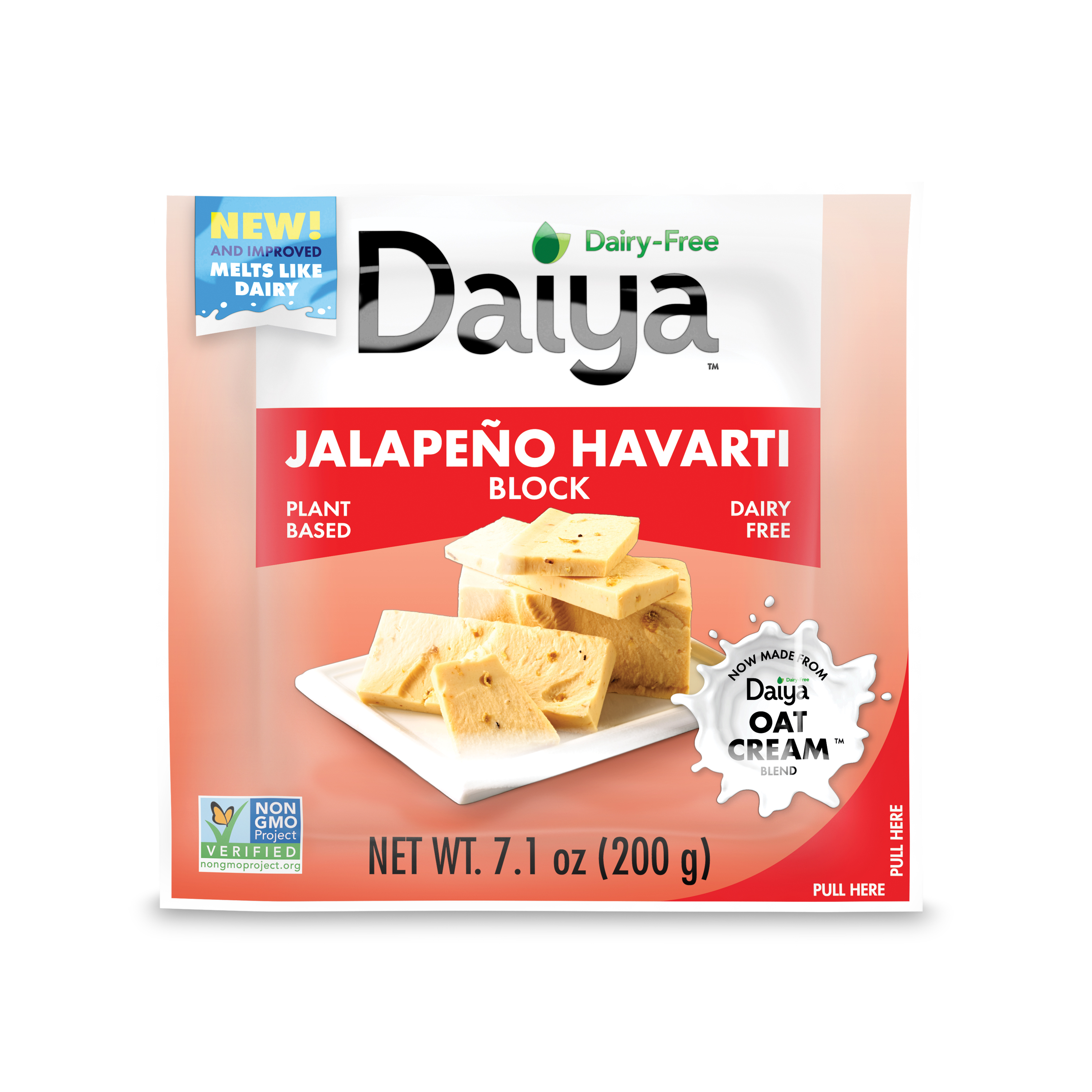 Daiya Dairy-Free Jalapeno Havarti Block  8 units per case 202 g