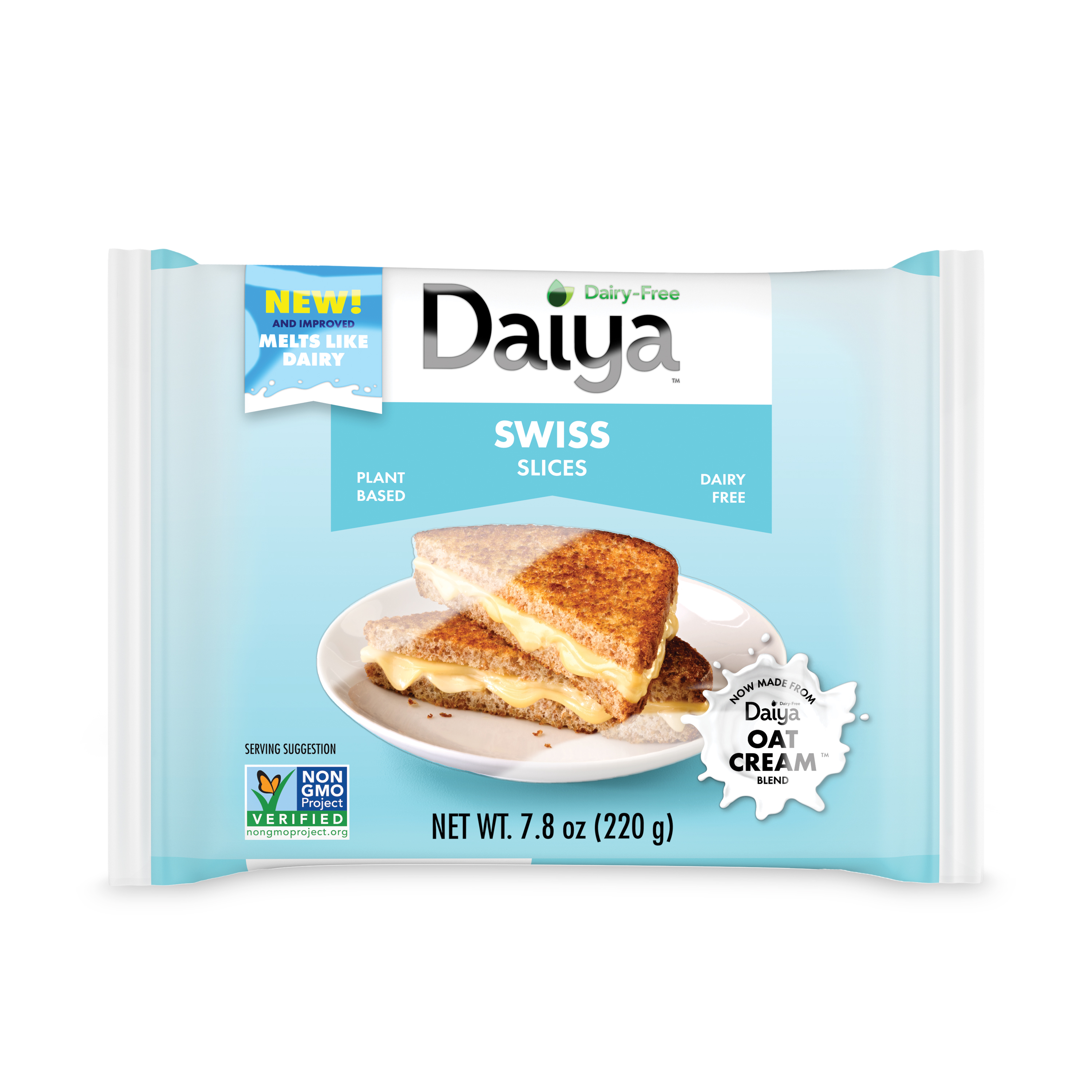 Daiya Dairy-Free Swiss Slices 8 units per case 222 g