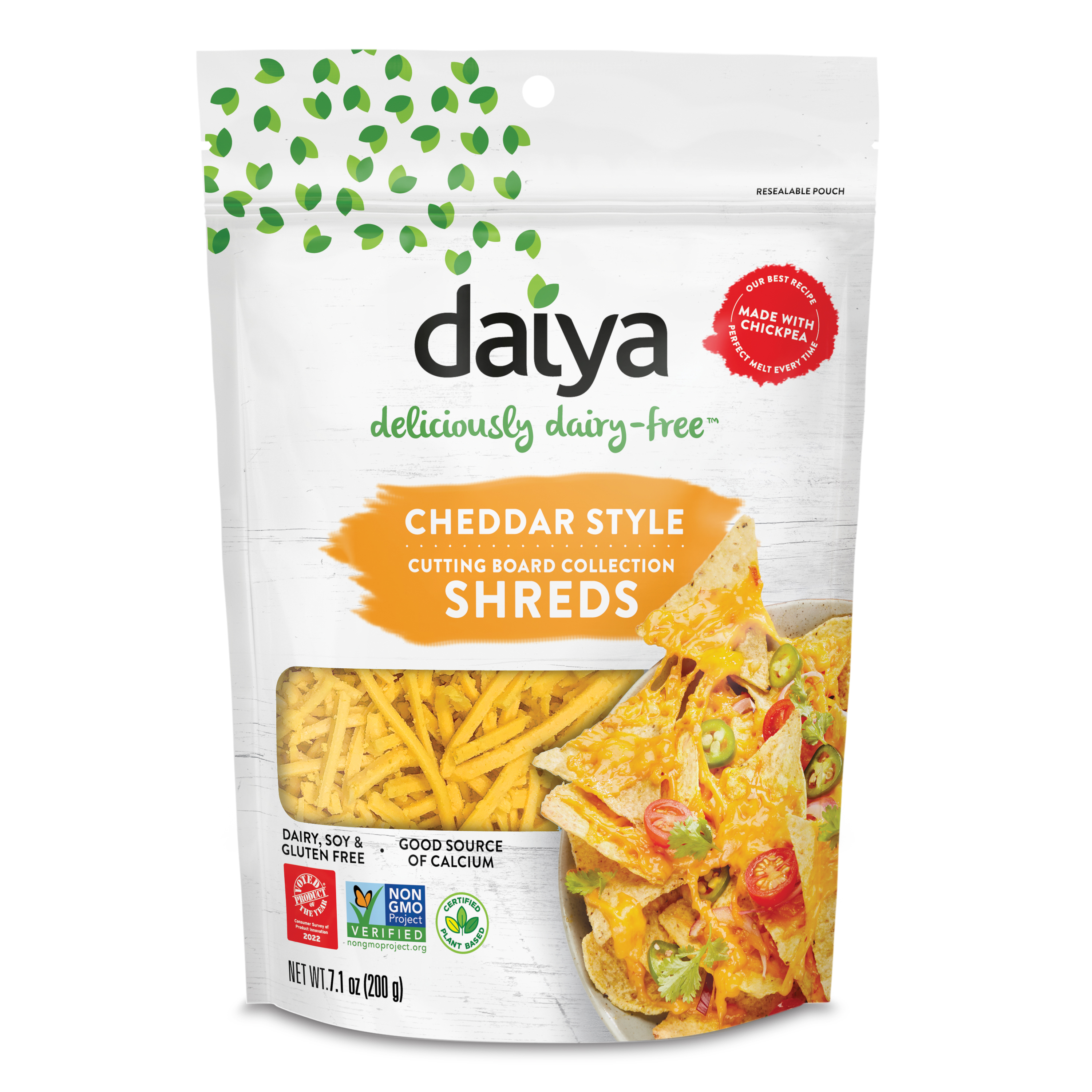 Daiya Foods Cutting Board Cheddar Style Shreds 12 units per case 202 g