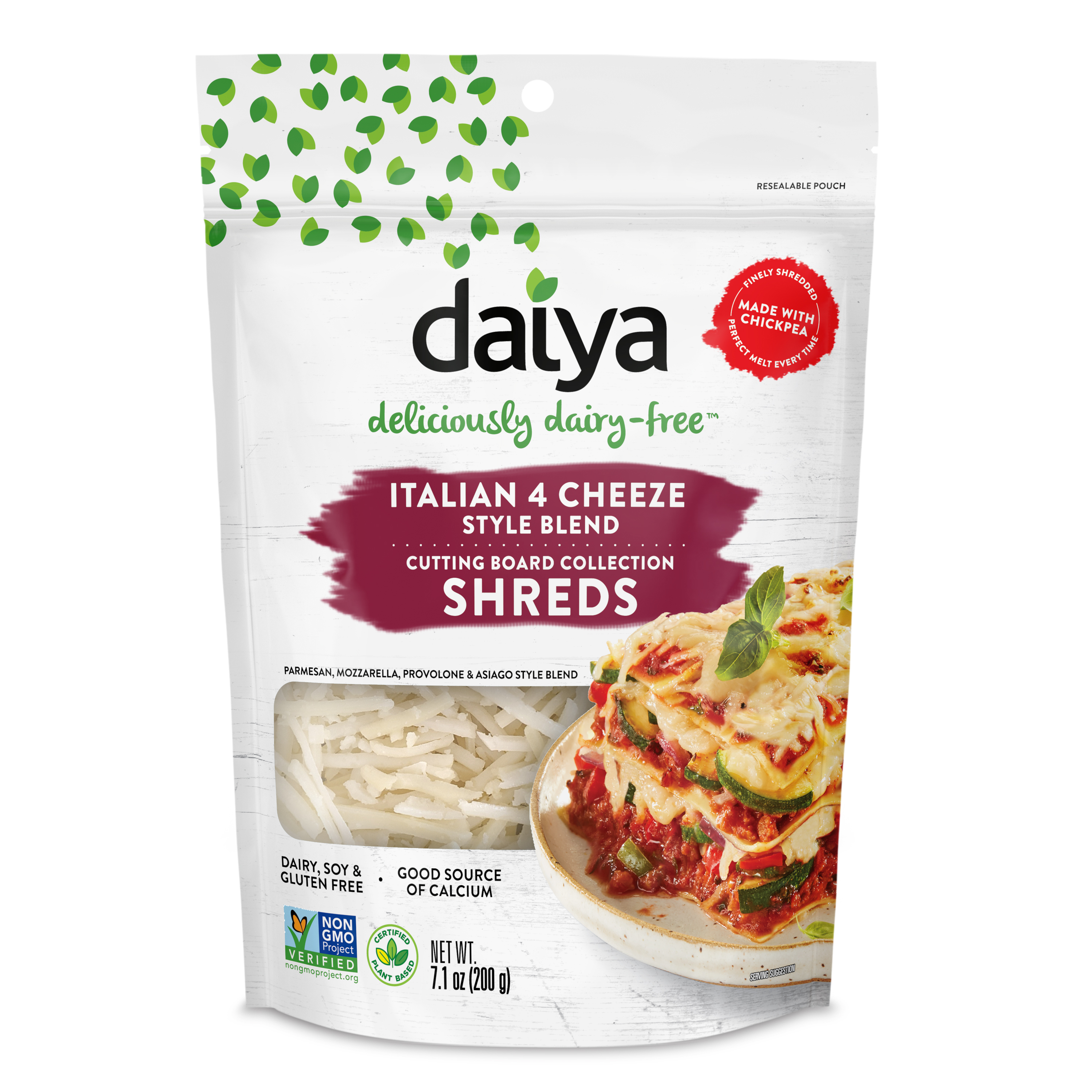Daiya Foods Cutting Board Italian 4 Cheeze Style Blend Shreds 12 units per case 202 g