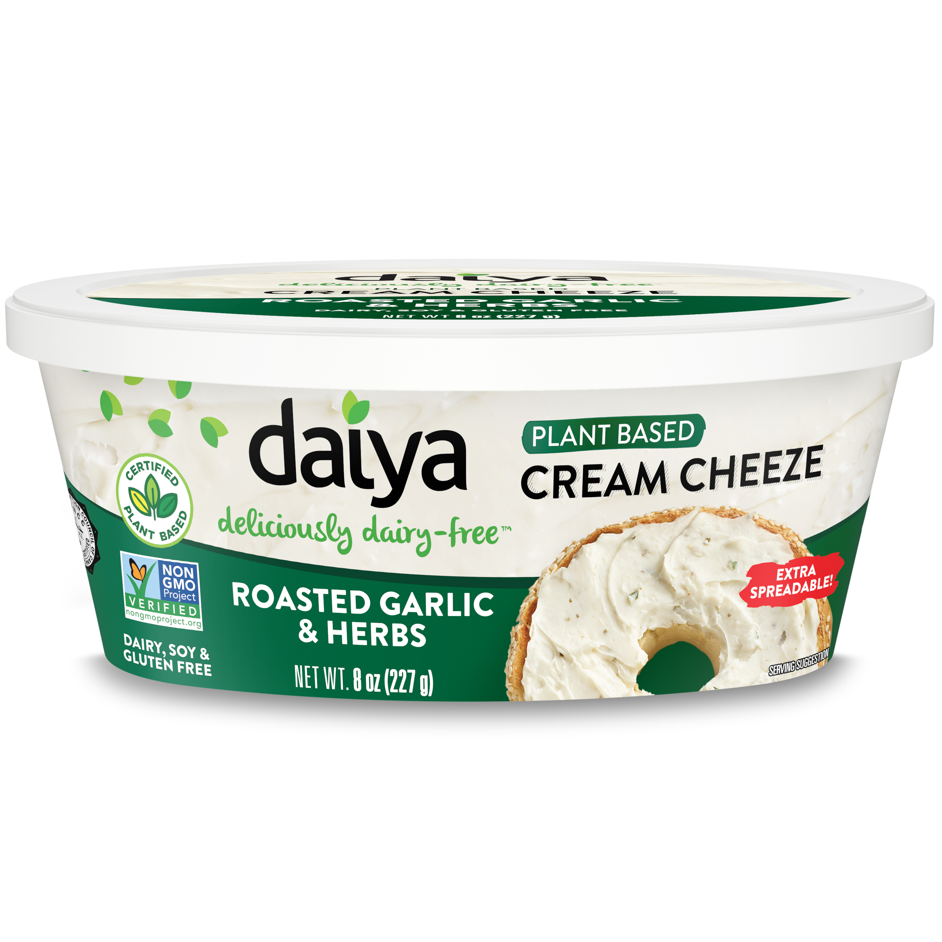 Daiya Foods Roasted Garlic & Herbs Plant Based Cream Cheeze 6 units per case 227 g