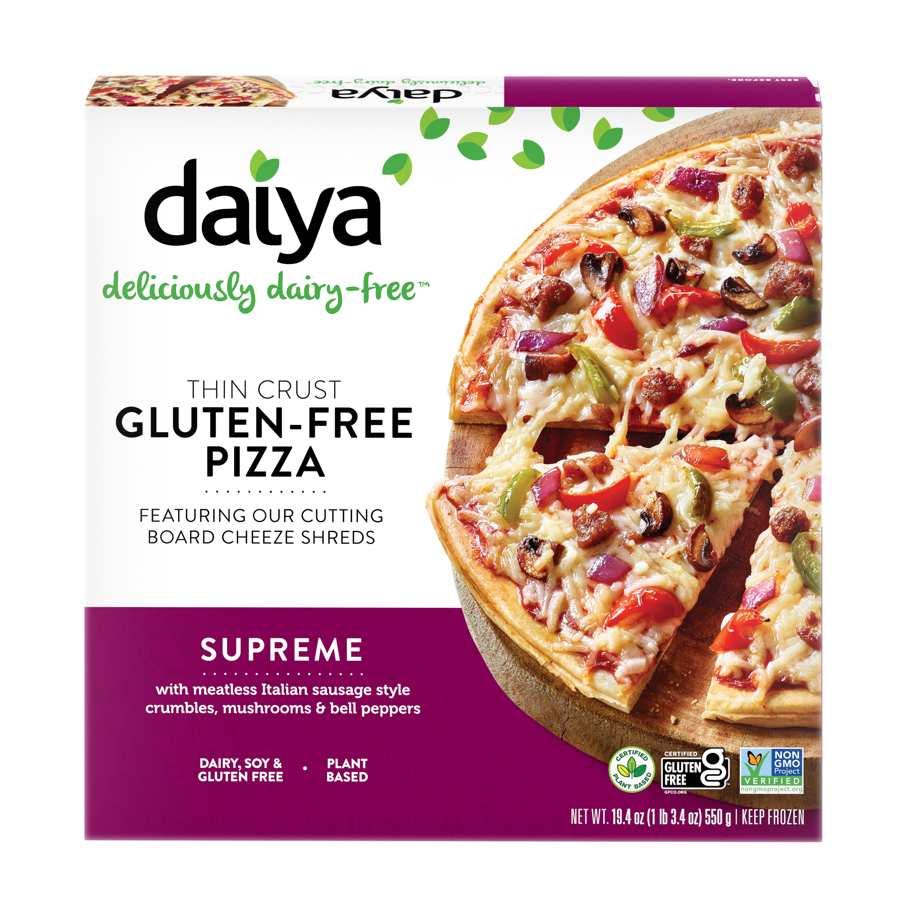Daiya Foods Supreme Pizza 8 units per case 550 g