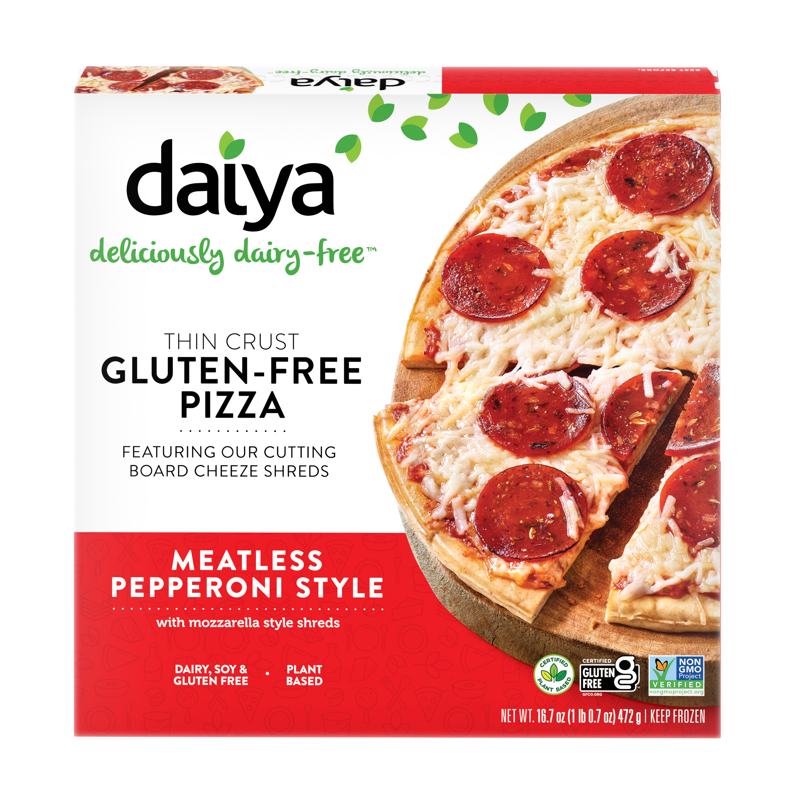 Daiya Foods Meatless Pepperoni Style Pizza 8 units per case 474 g
