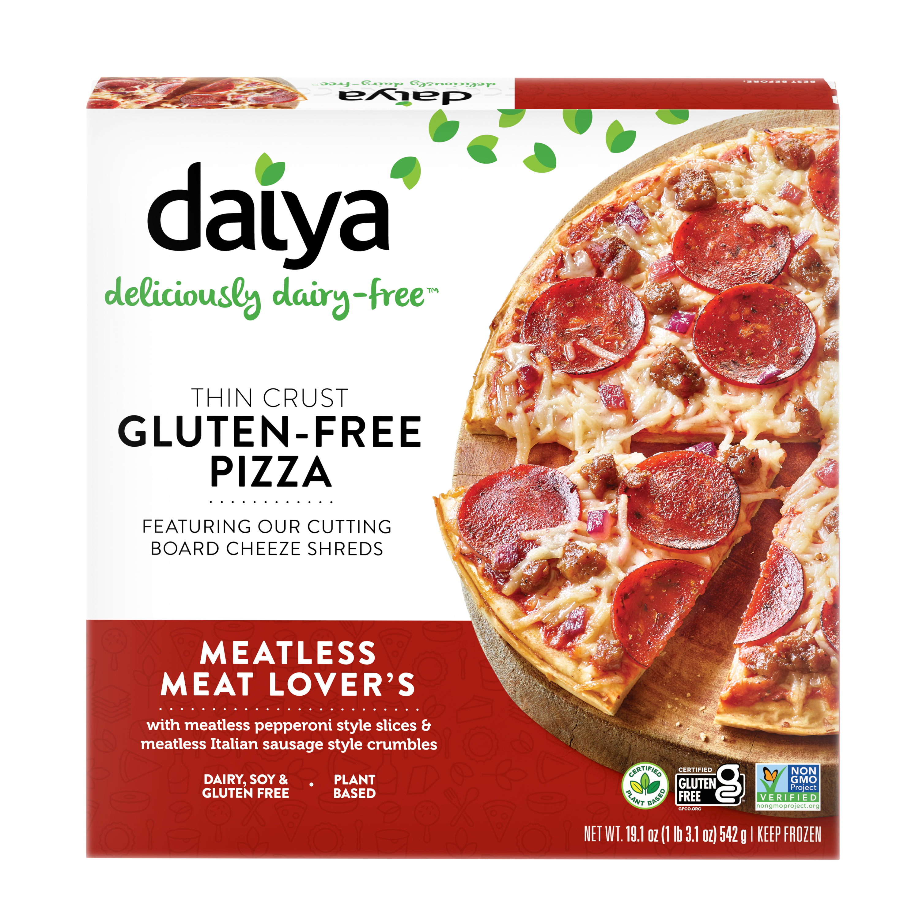 Daiya Foods Meatless Meat Lover’s Pizza 8 units per case 542 g