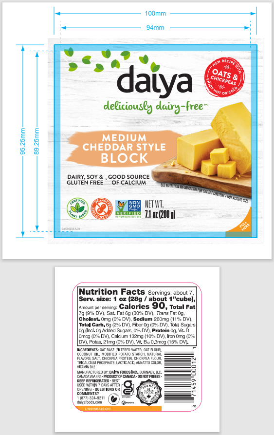 Daiya Foods Medium Cheddar Style Block 3dfu31 101011 Grovara 